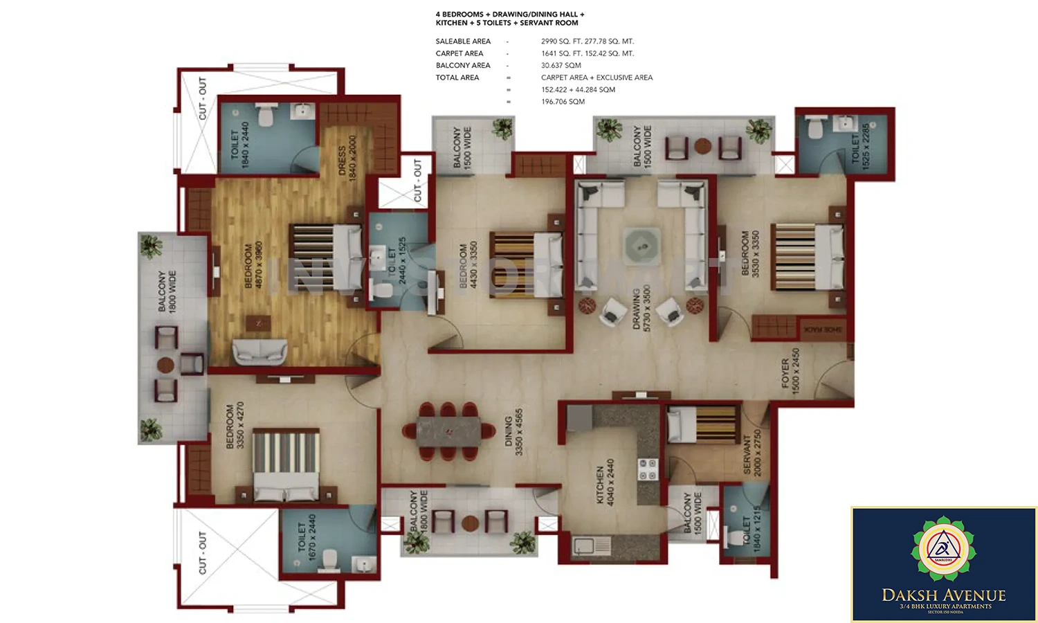 2990 Sqft