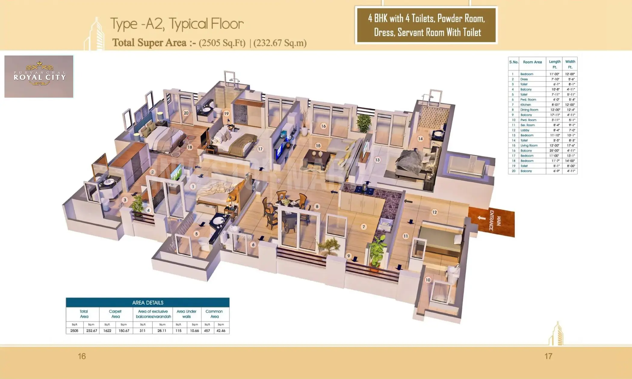 2505 Sqft