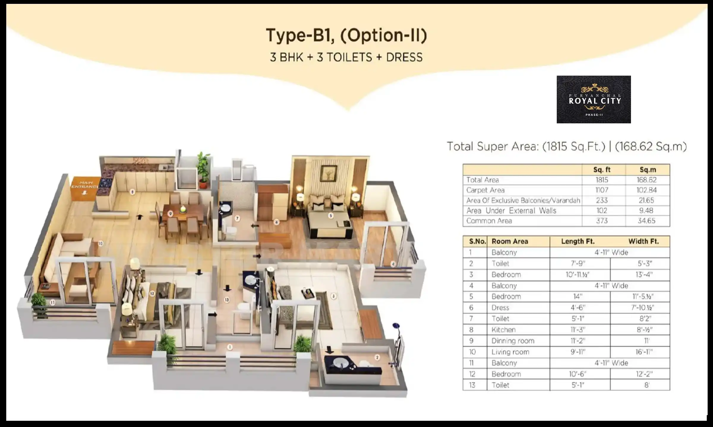 1815 Sqft