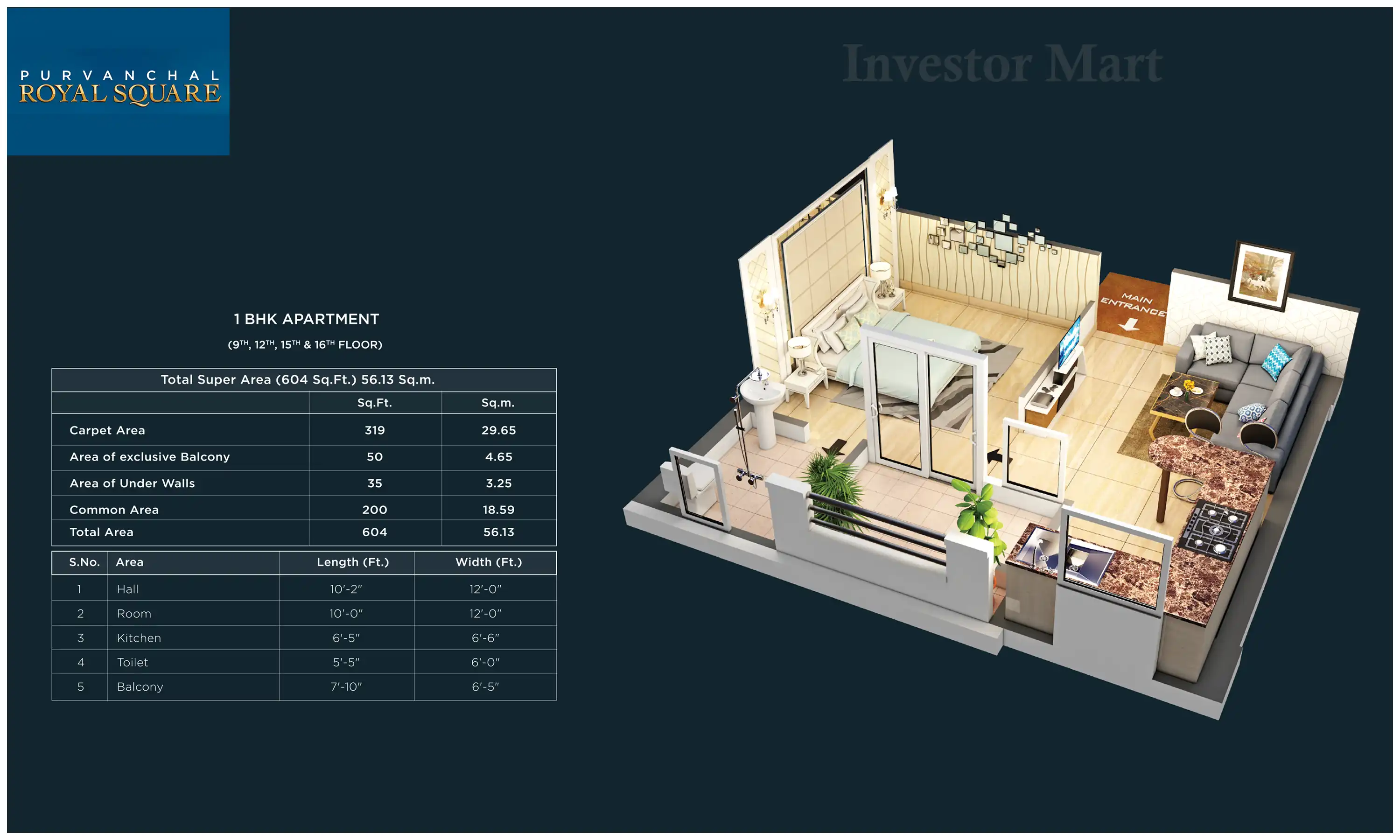 604 Sqft