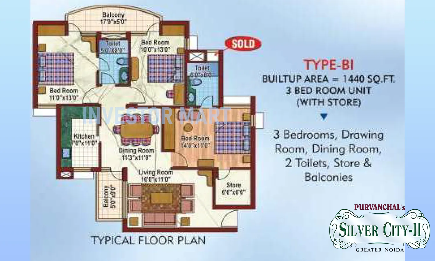 1440 Sqft