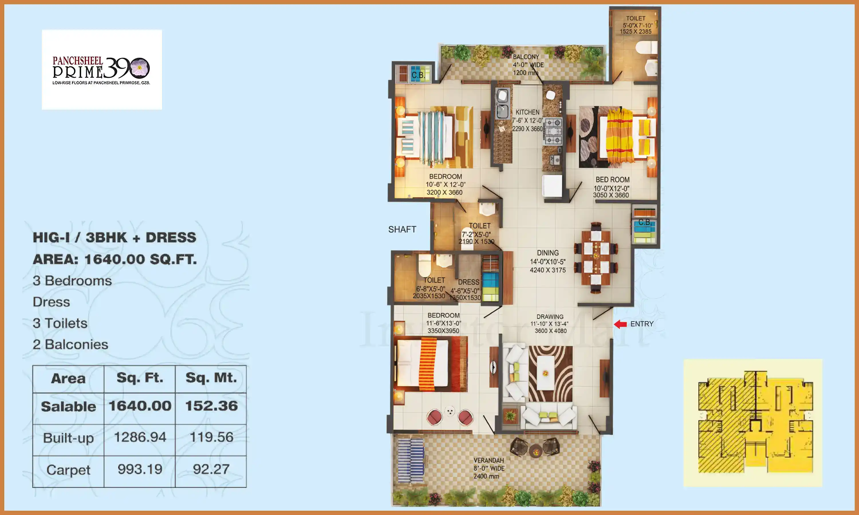 1640 Sqft