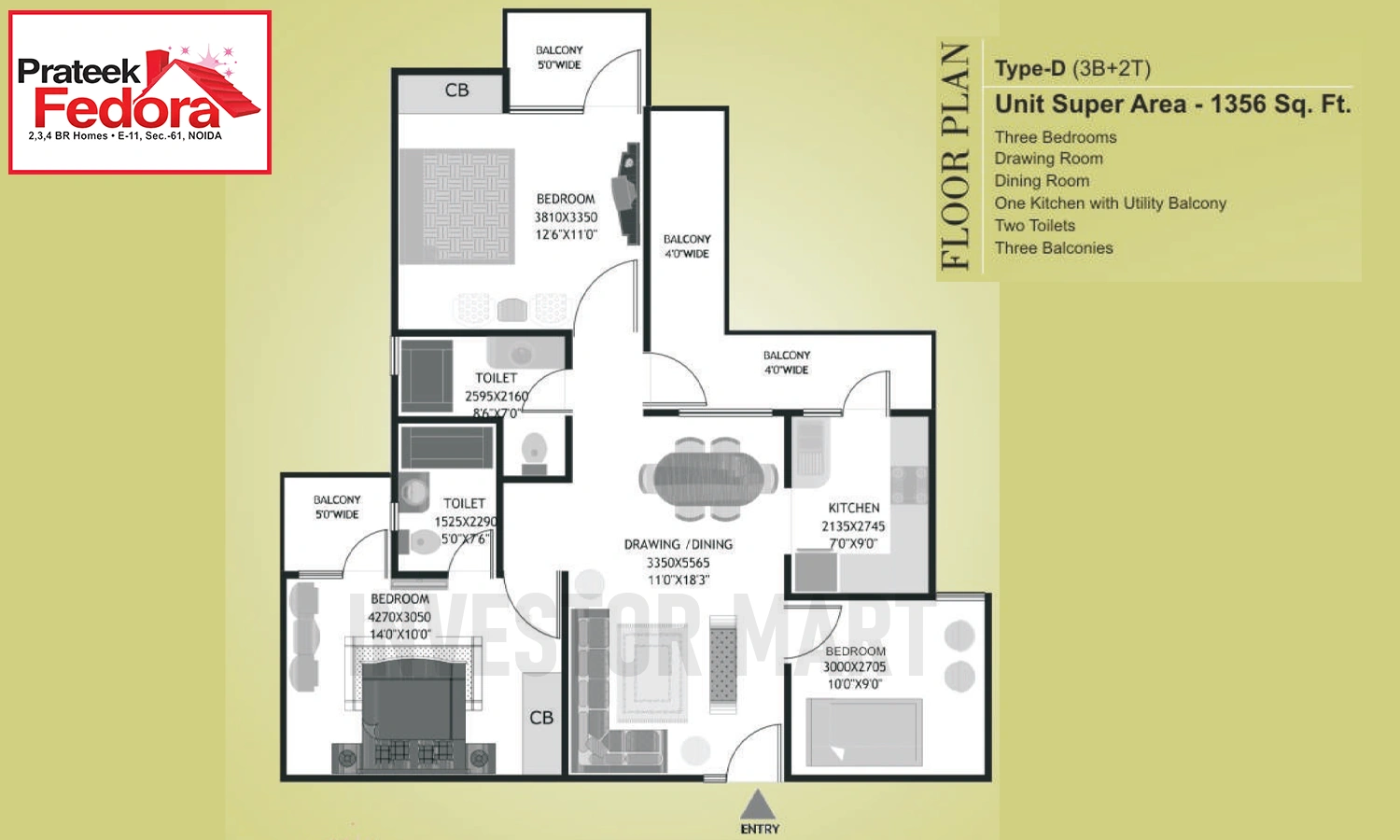 1356 Sqft