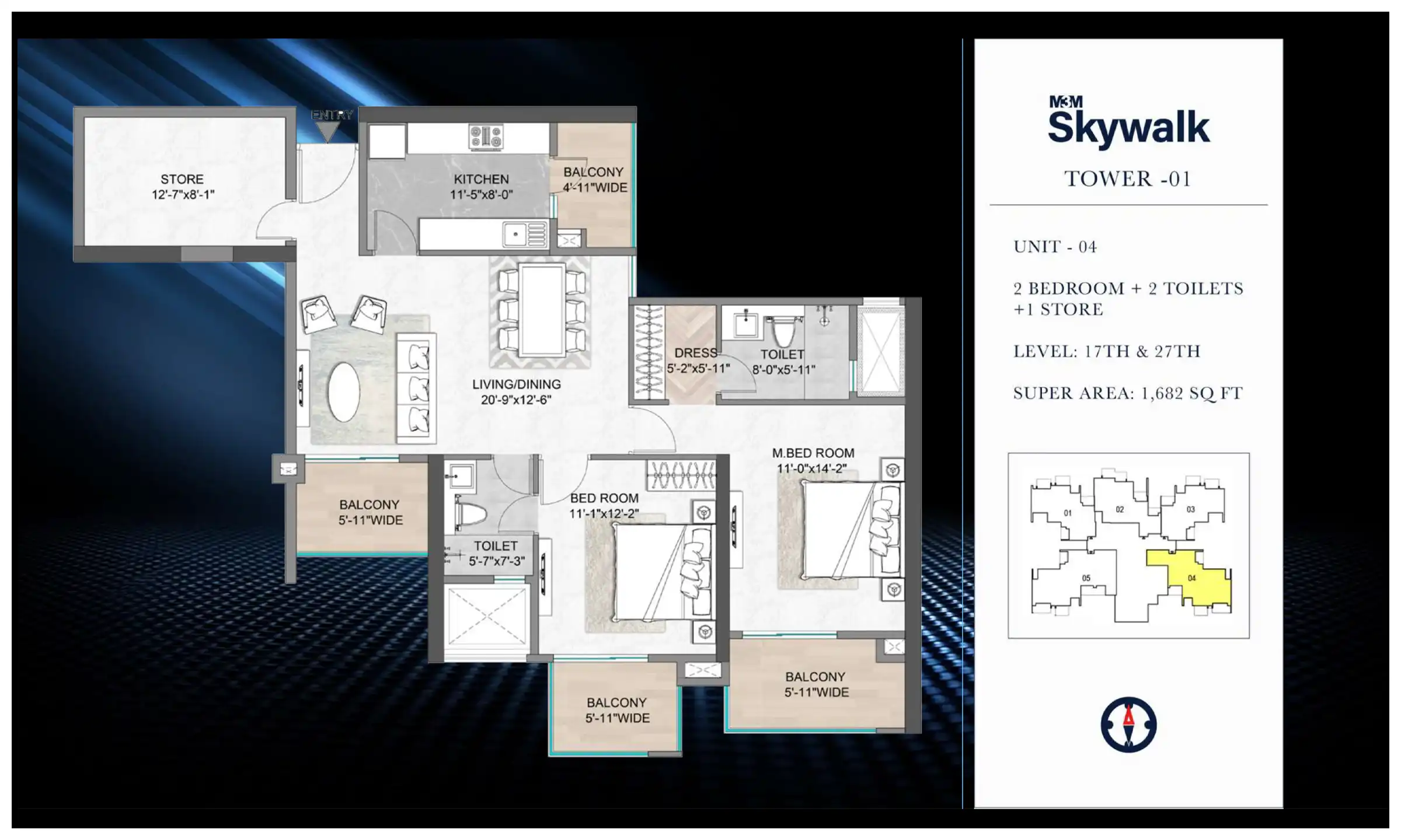 1682 Sqft
