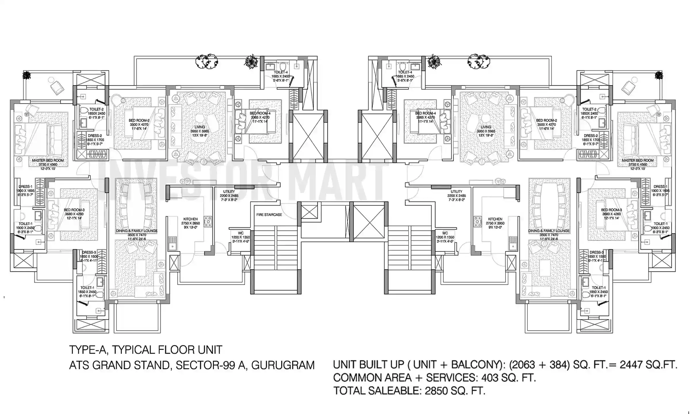 2850 Sqft