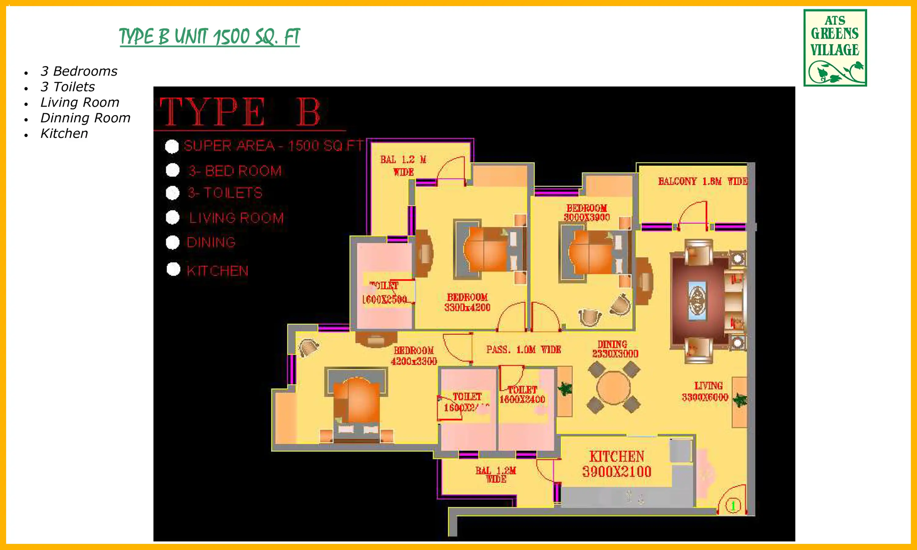 1500 Sqft
