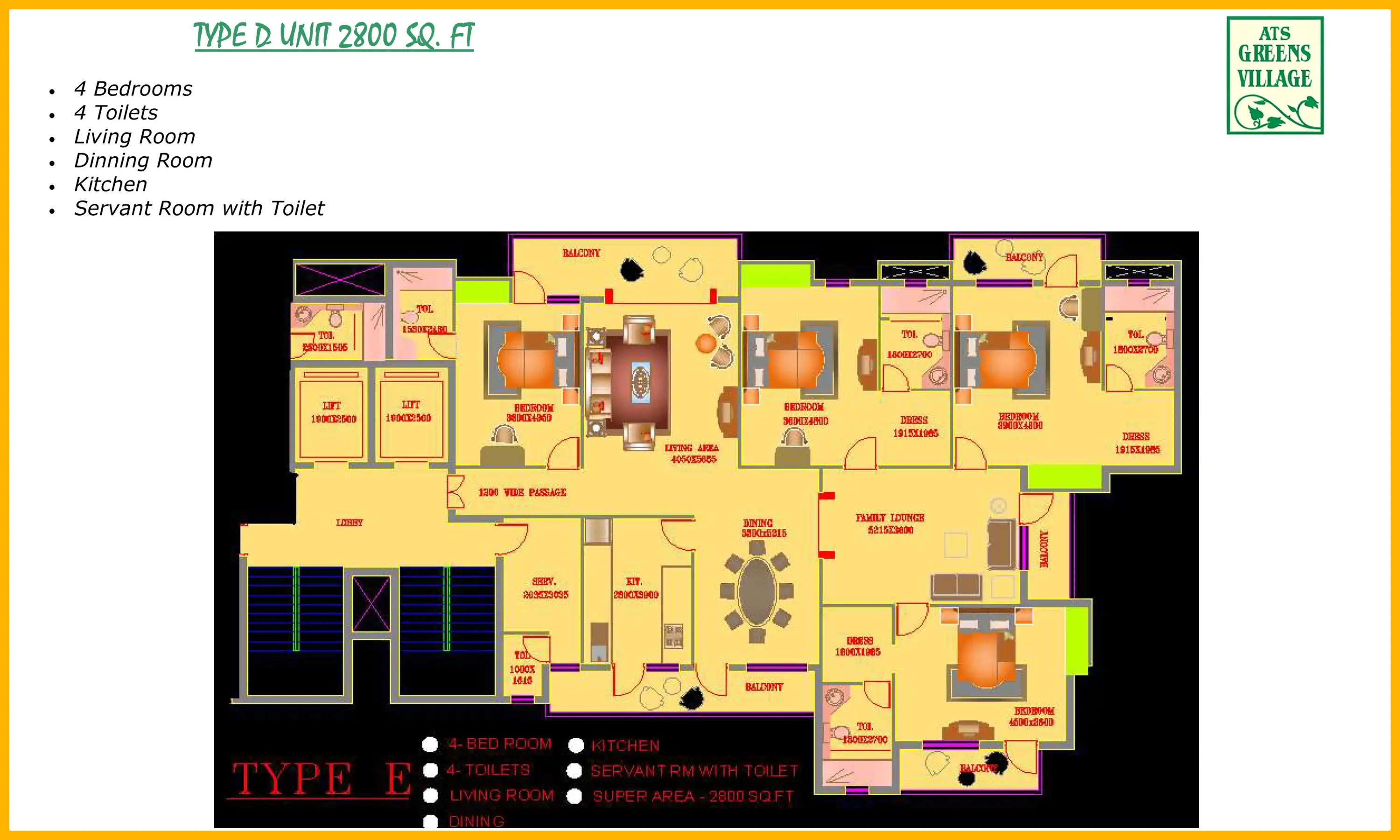 2800 Sqft