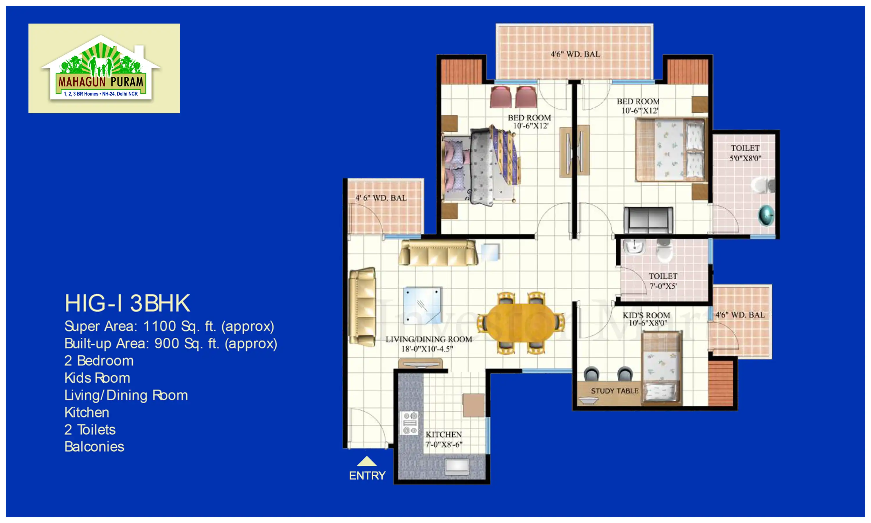 1100 Sqft
