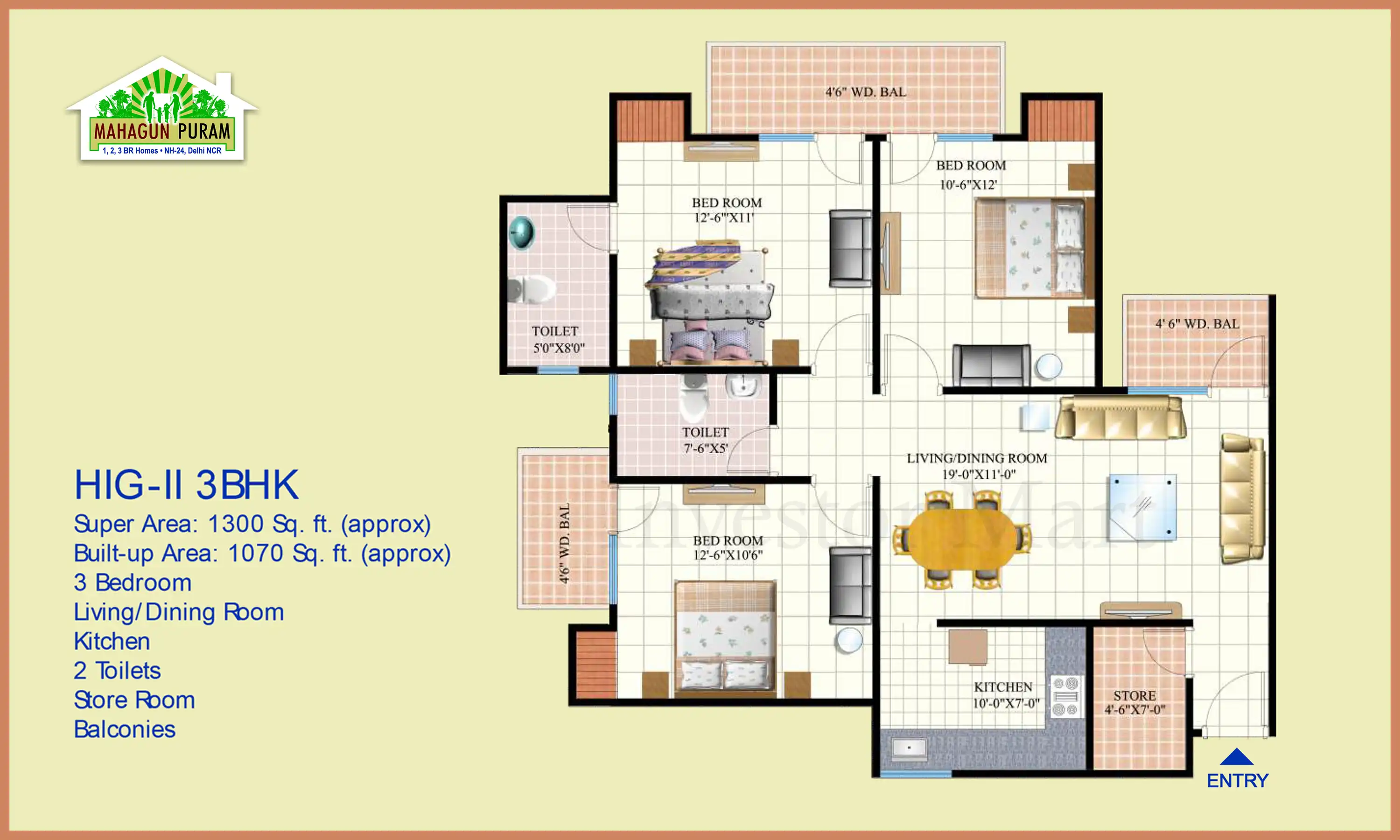 1300 Sqft