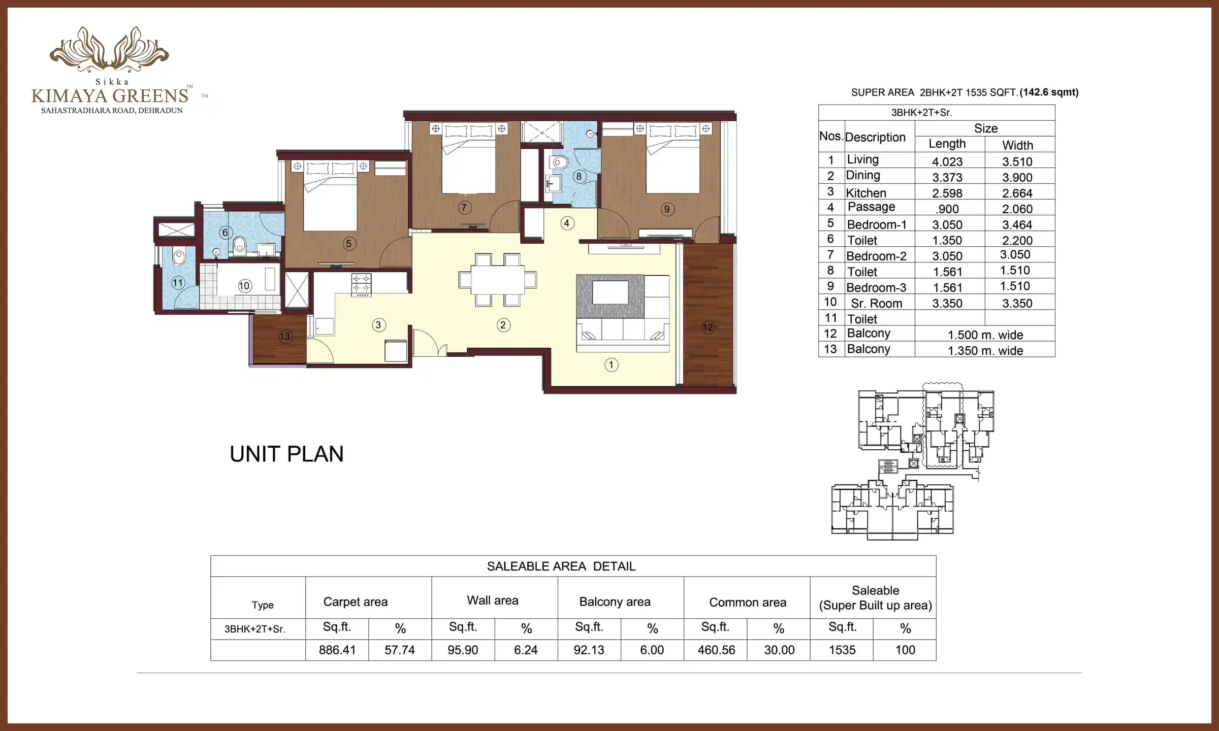 1535 Sqft