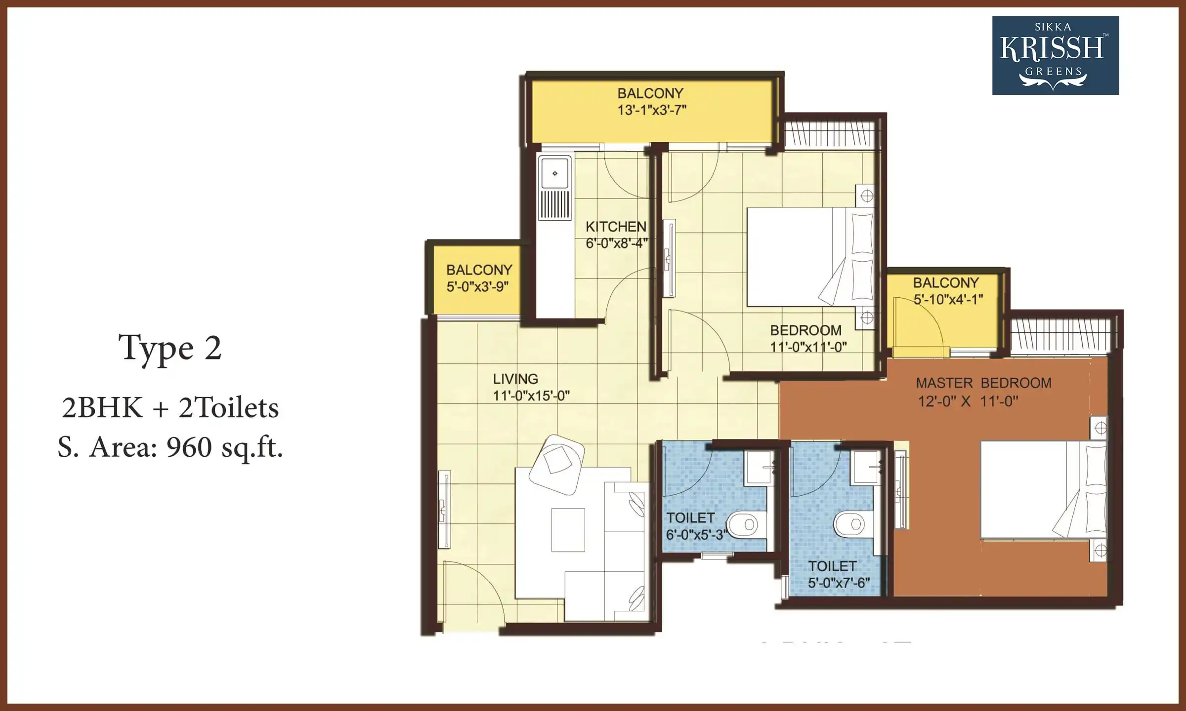 960 Sqft