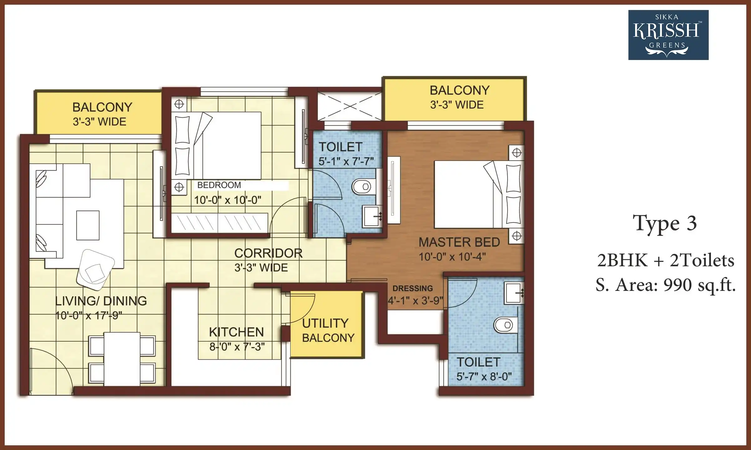 990 Sqft