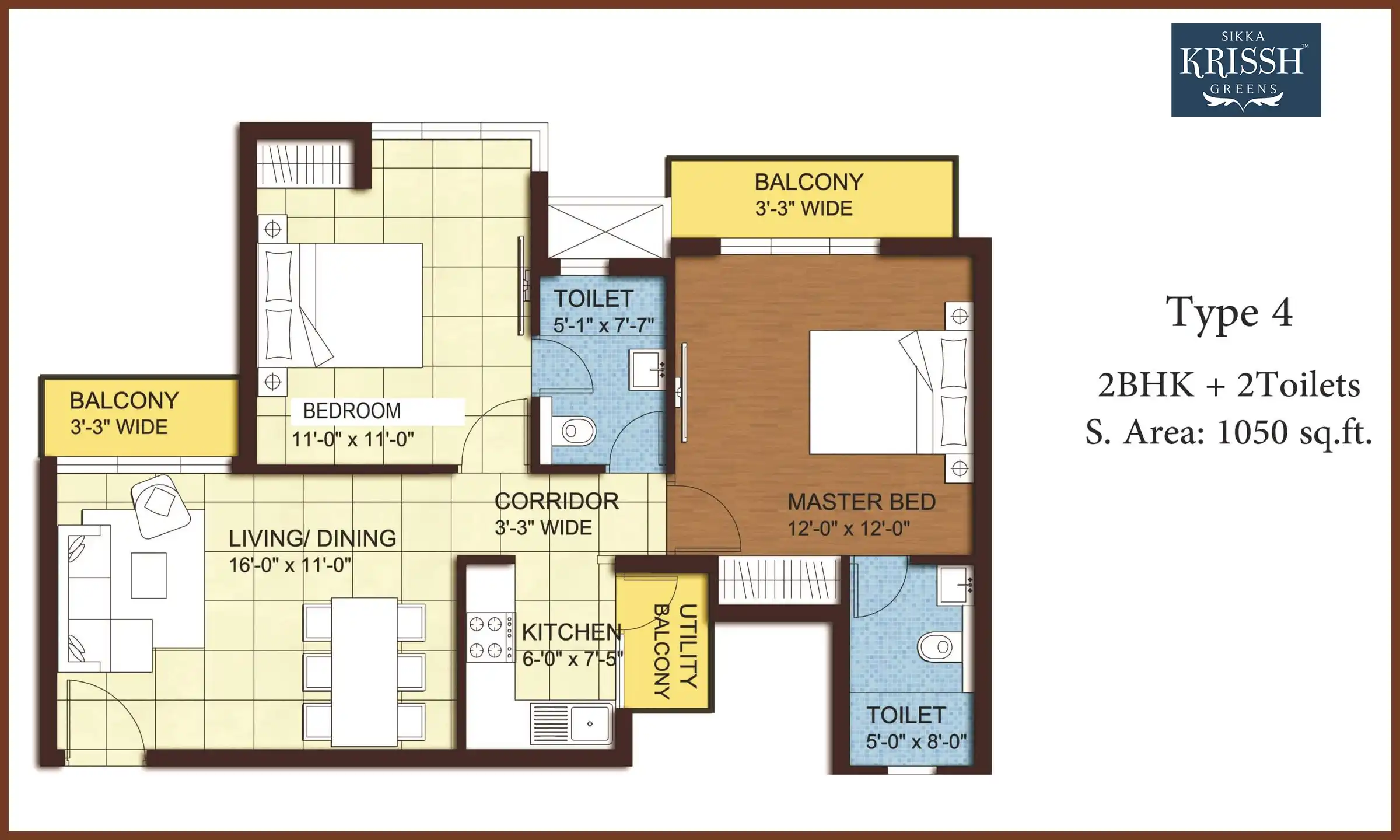 1050 Sqft