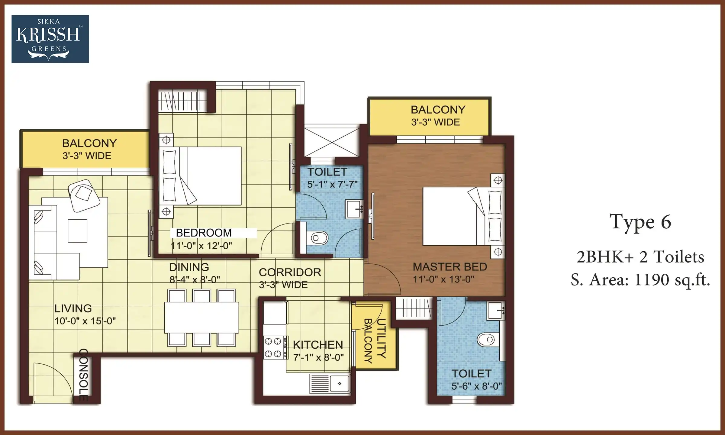 1190 Sqft