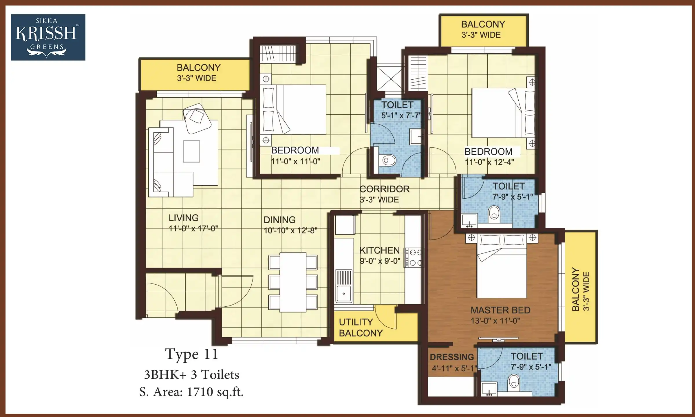 1710 Sqft