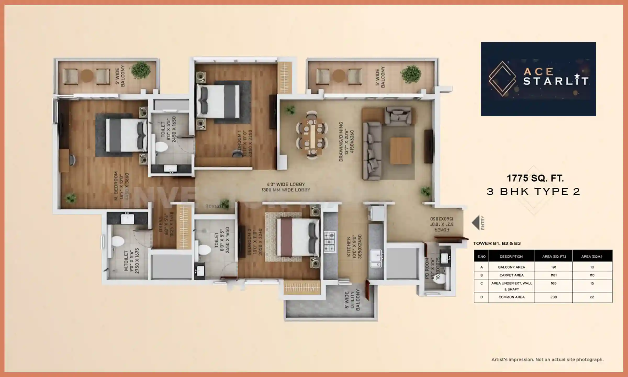 1775 Sqft