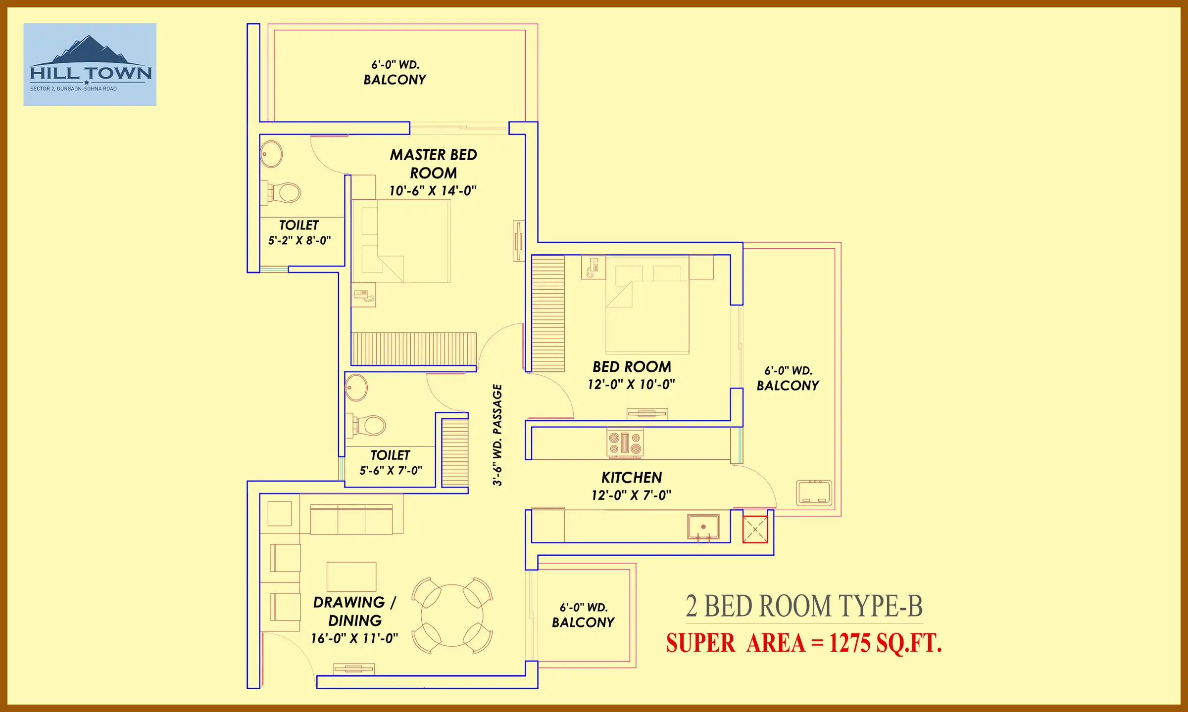 1275 Sqft