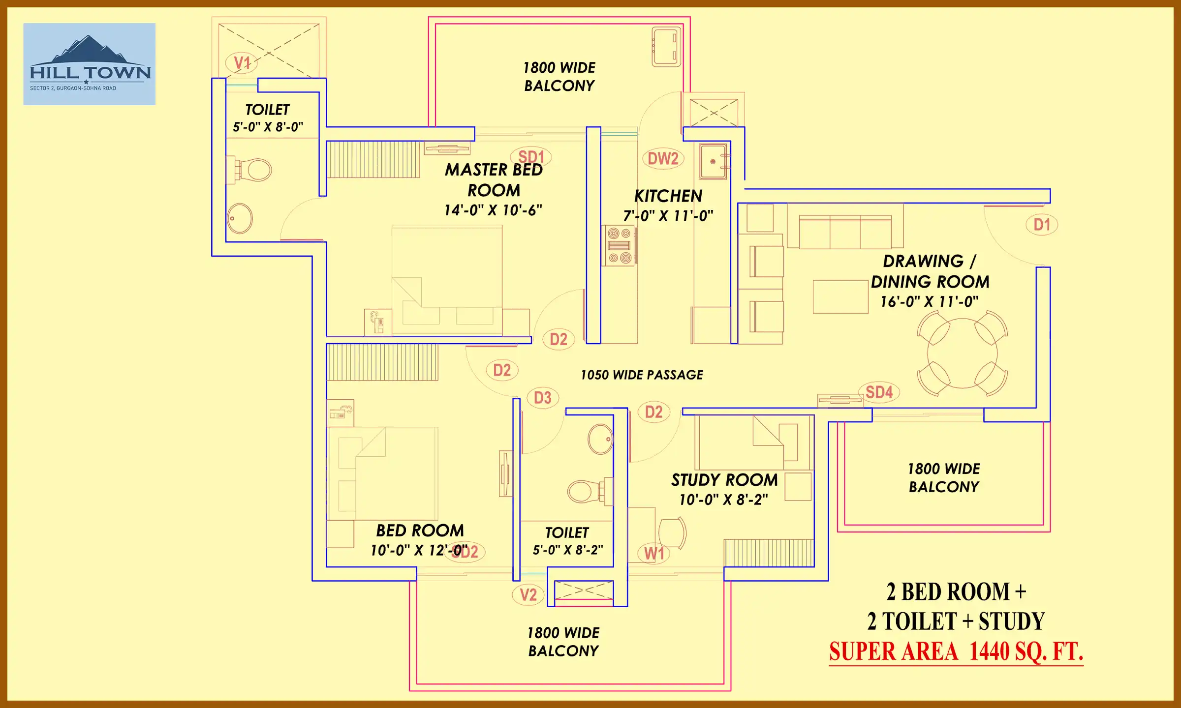 1440 Sqft