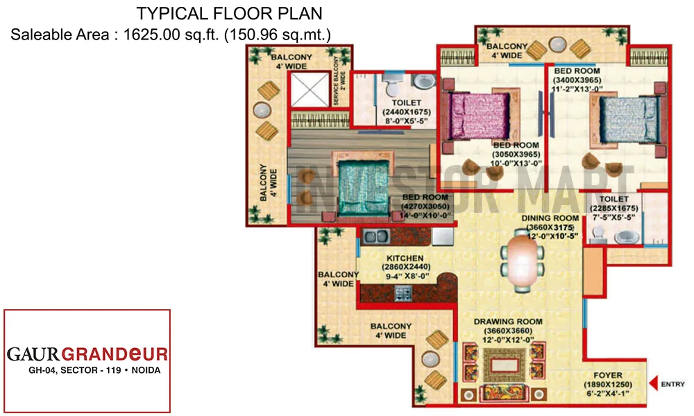 1625 Sqft