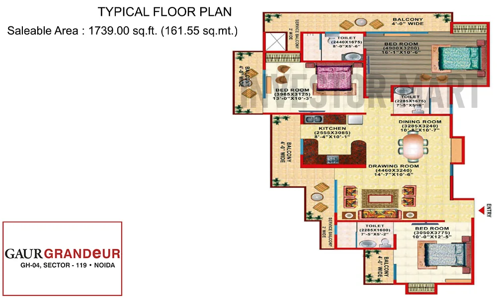 1739 Sqft