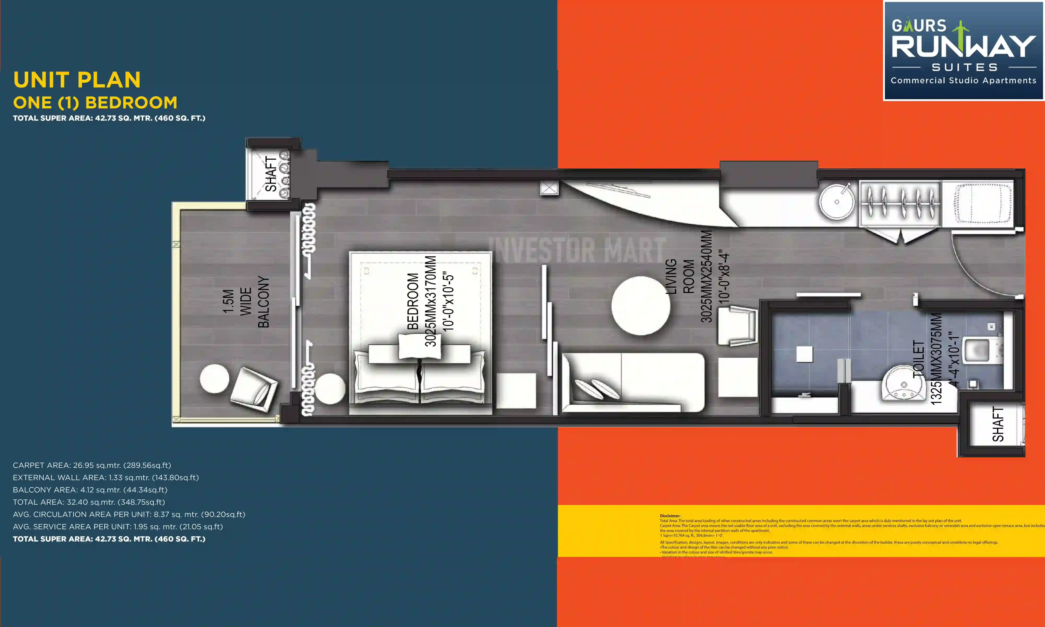 460 Sqft