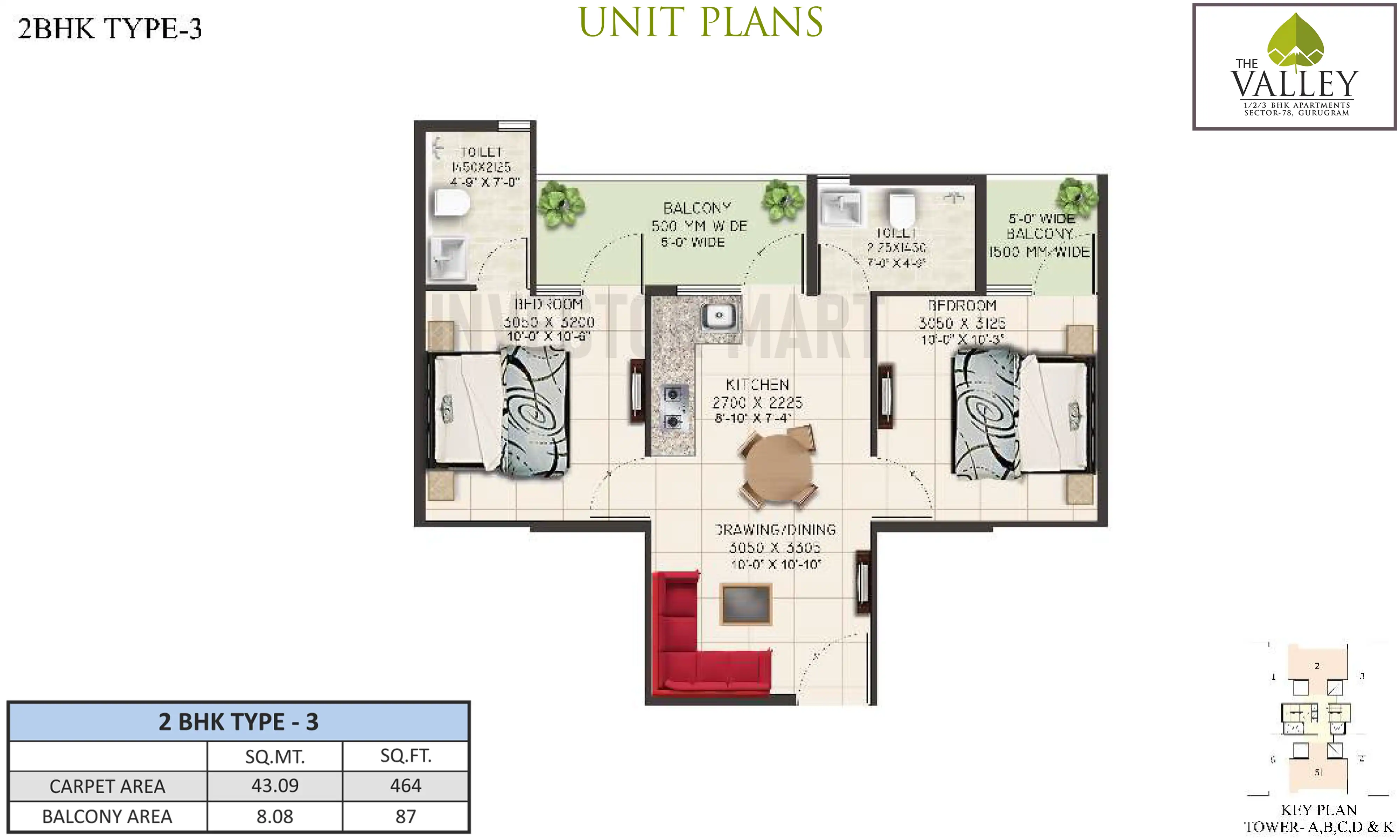 464 Sqft