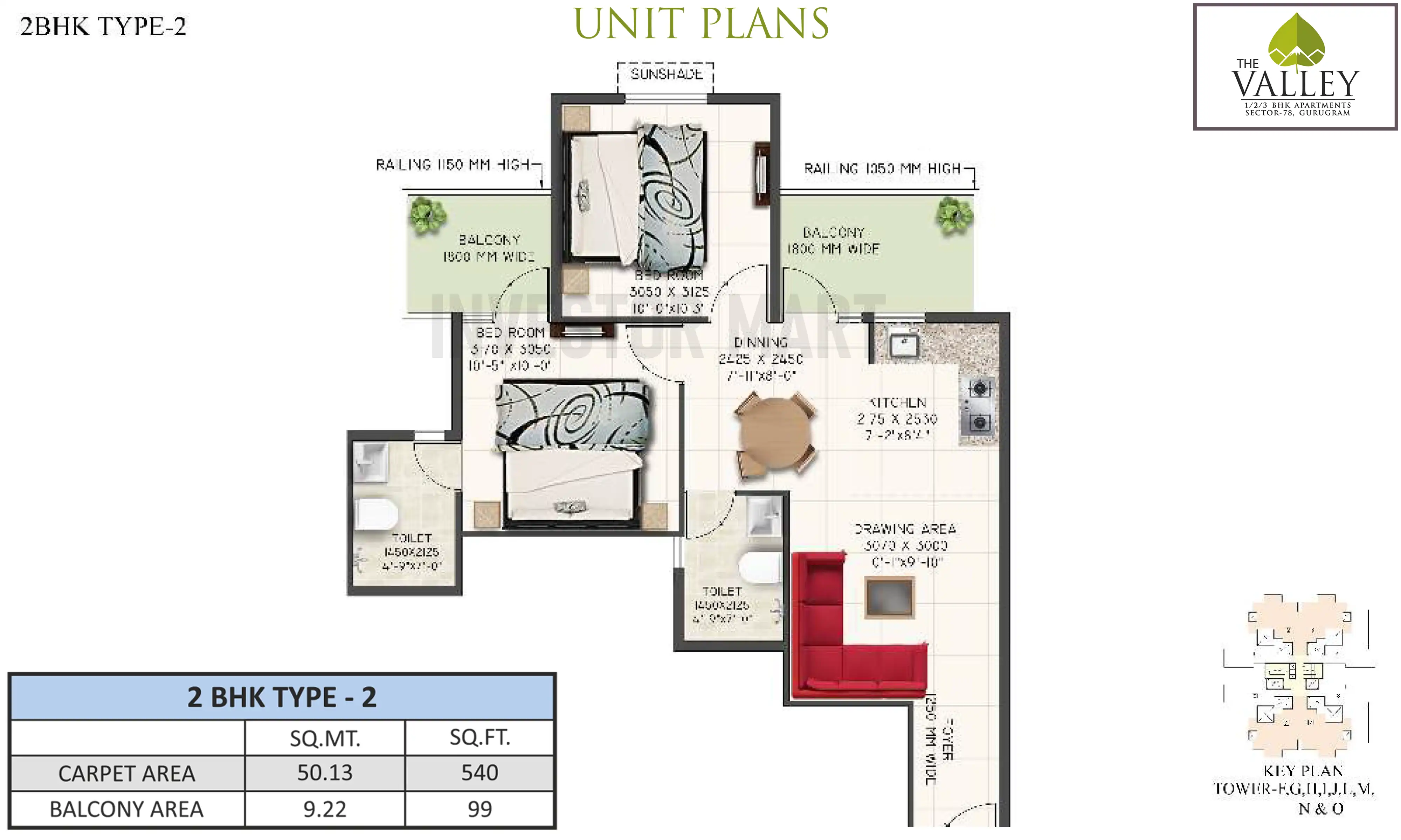 540 Sqft