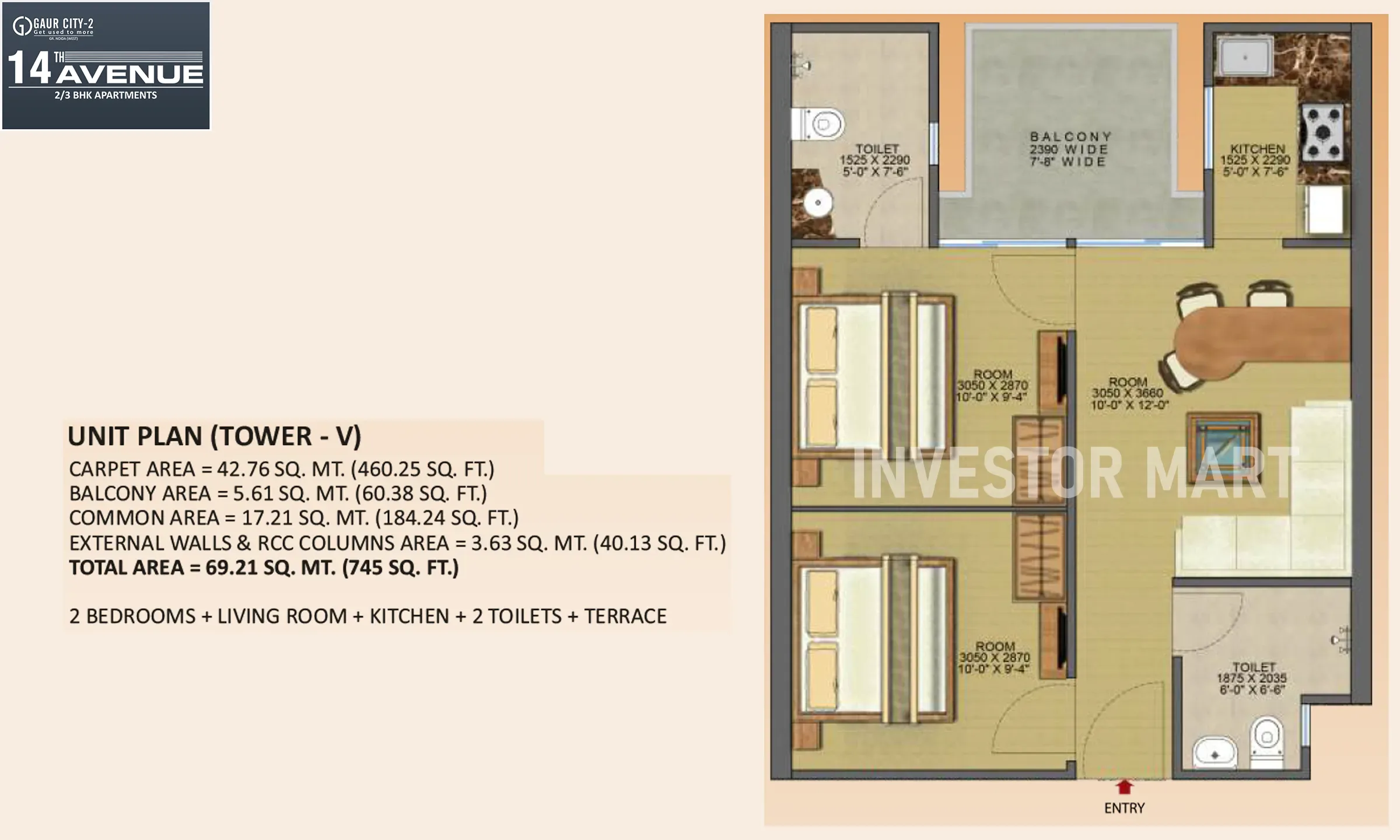 745 Sqft