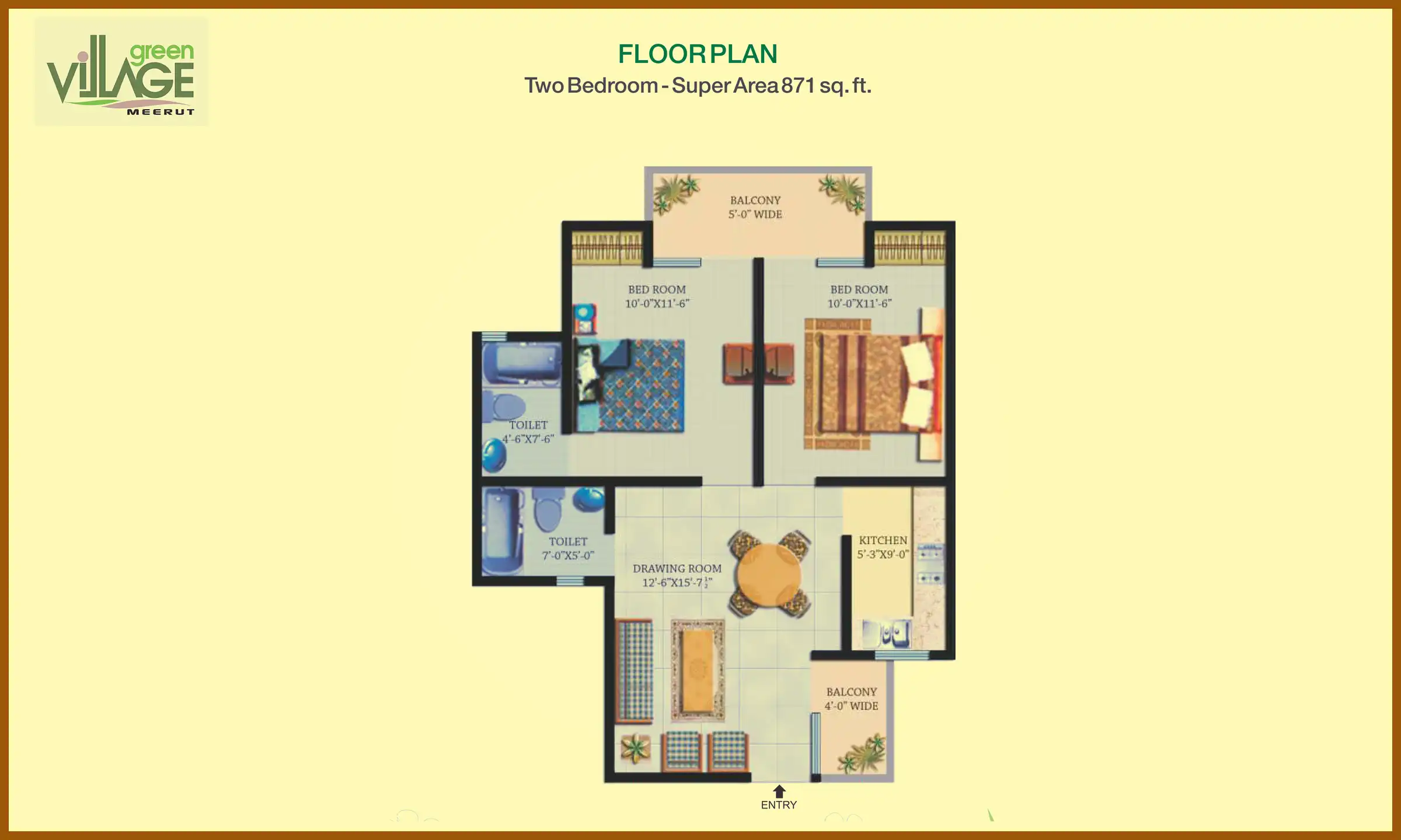 871 Sqft