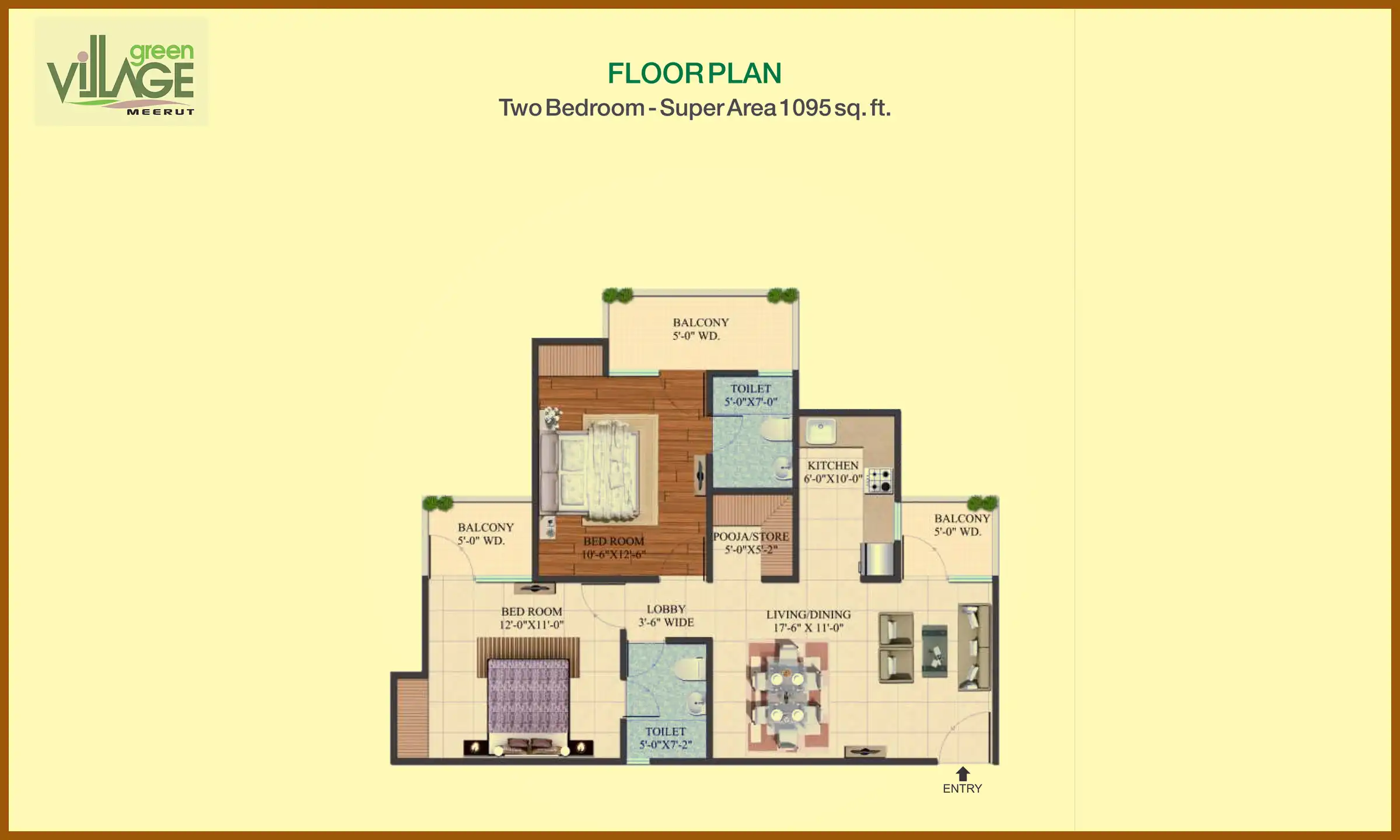 1095 Sqft