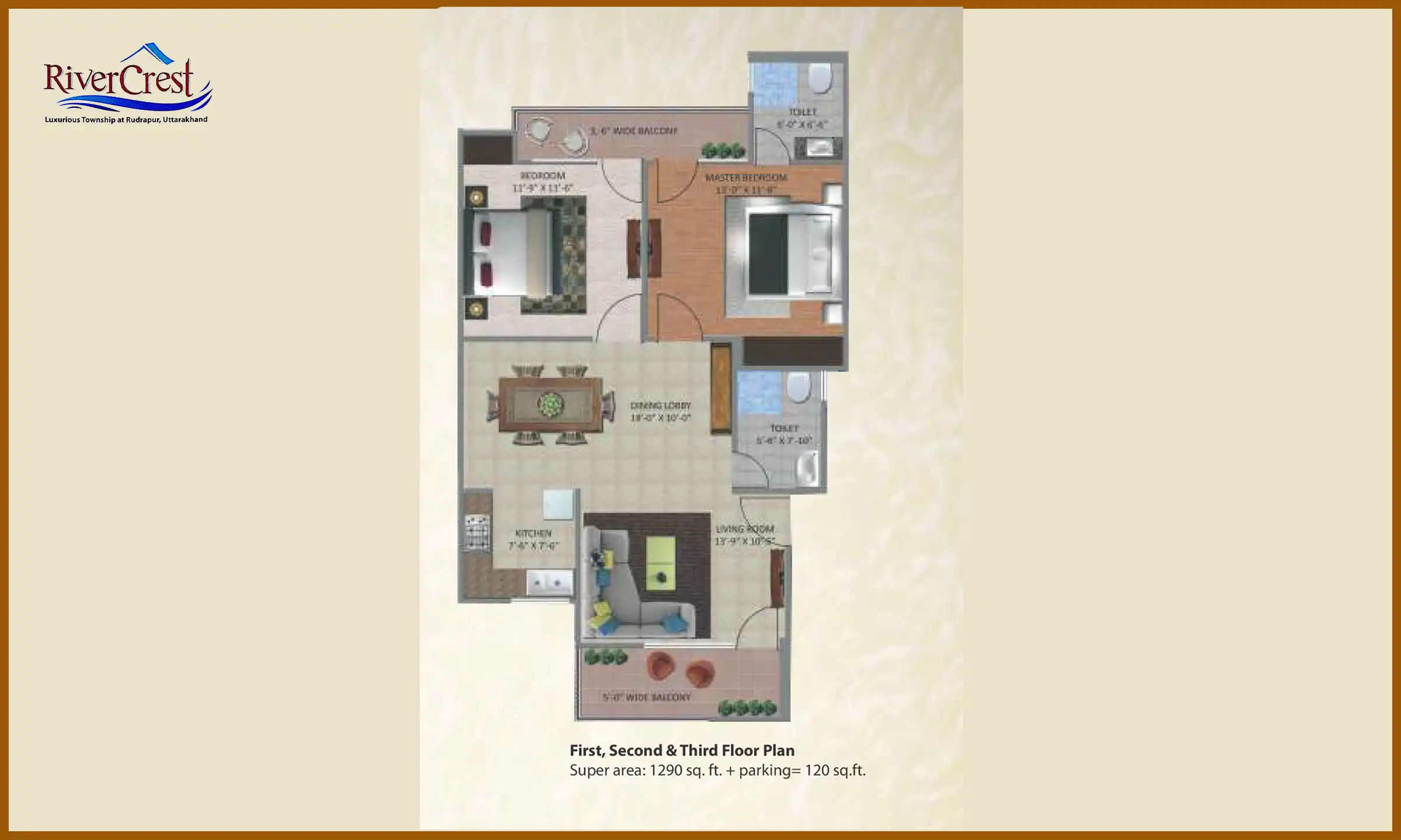 1290 Sqft