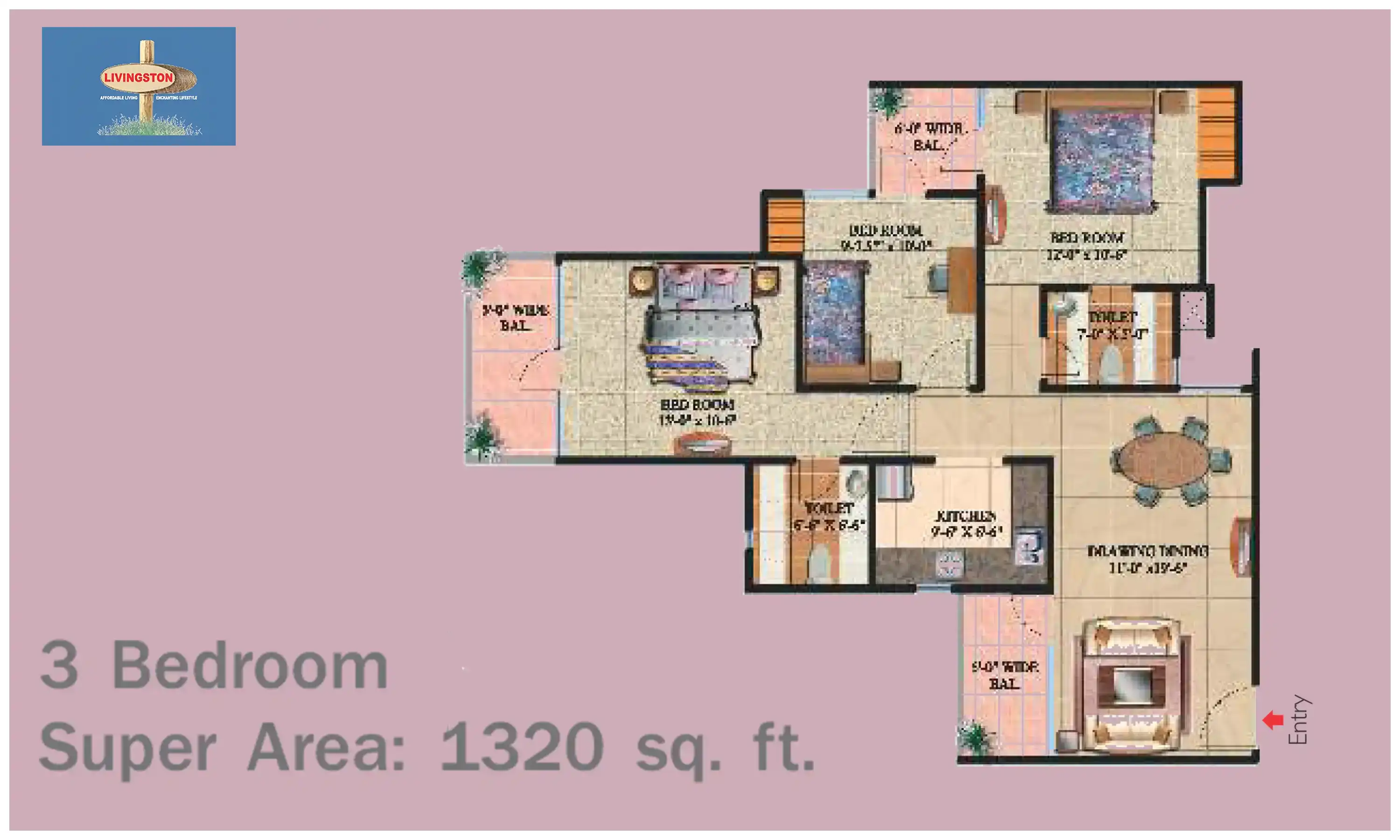 1320 Sqft