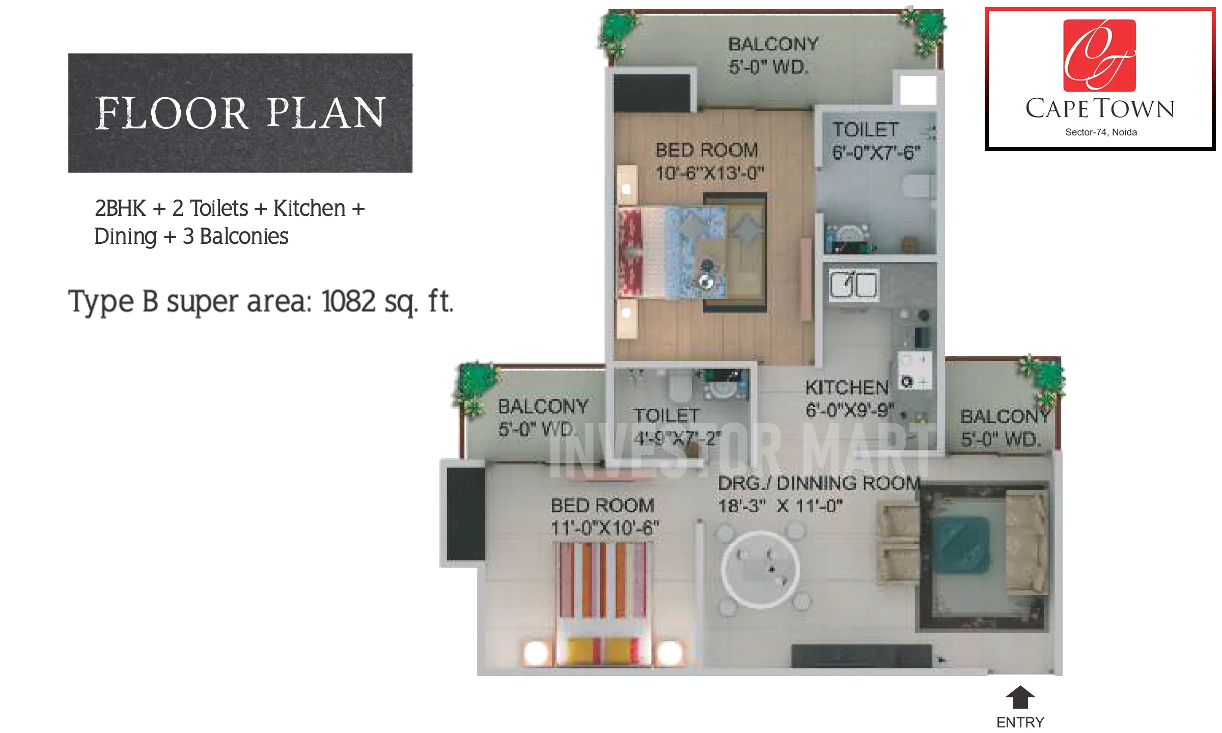 1082 Sqft