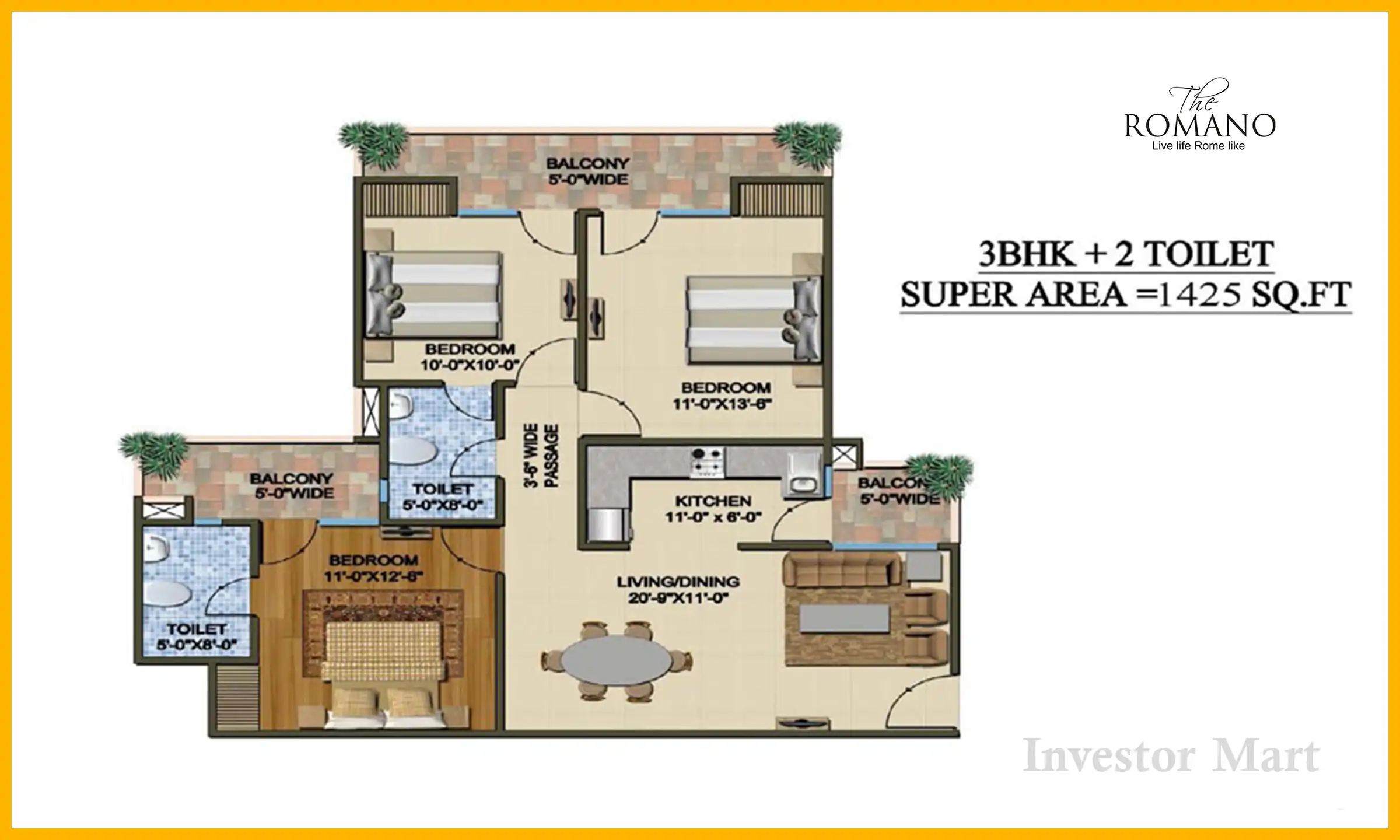 1425 Sqft