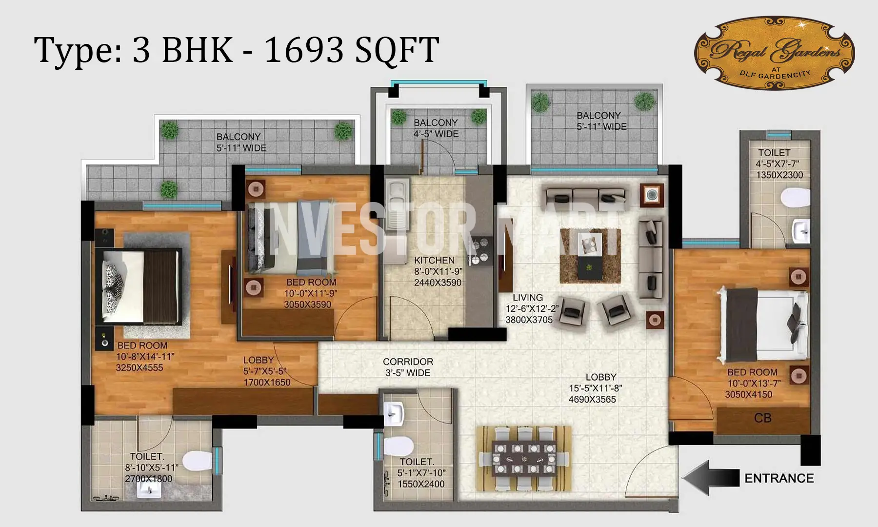 1693 Sqft