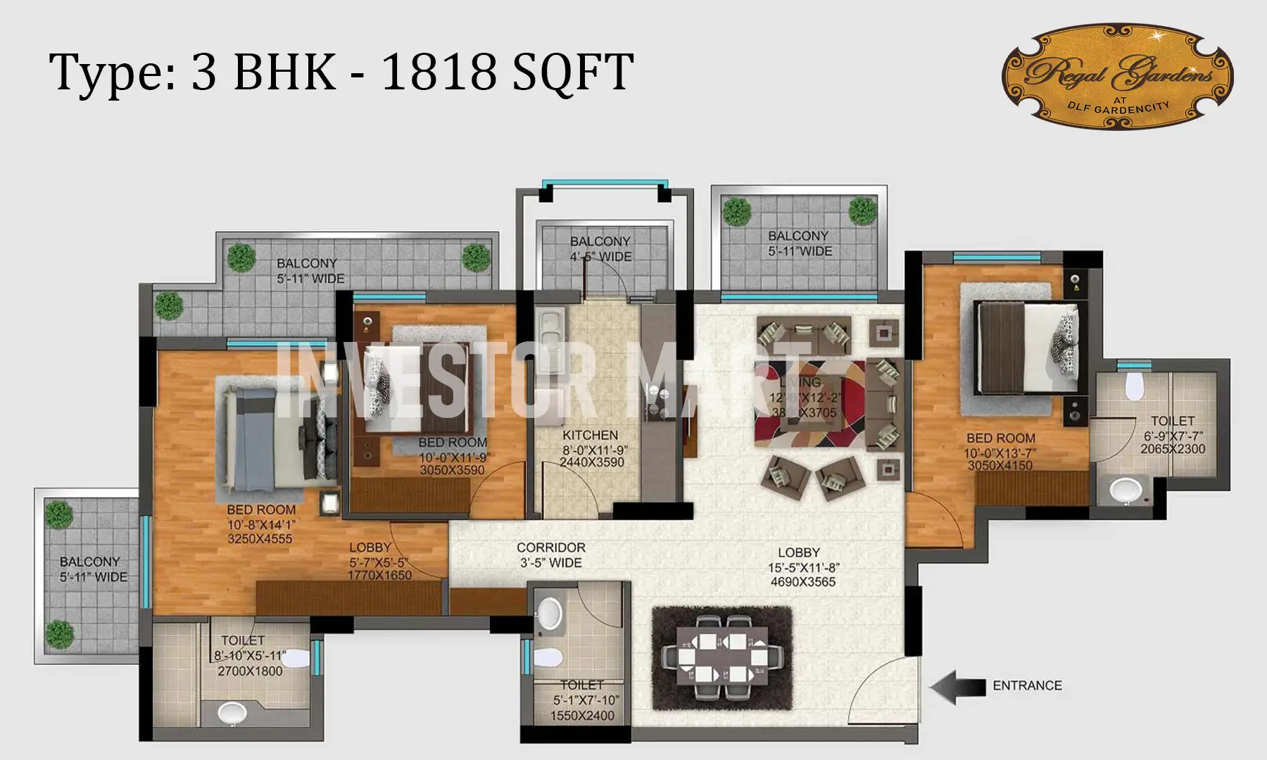 1818 Sqft