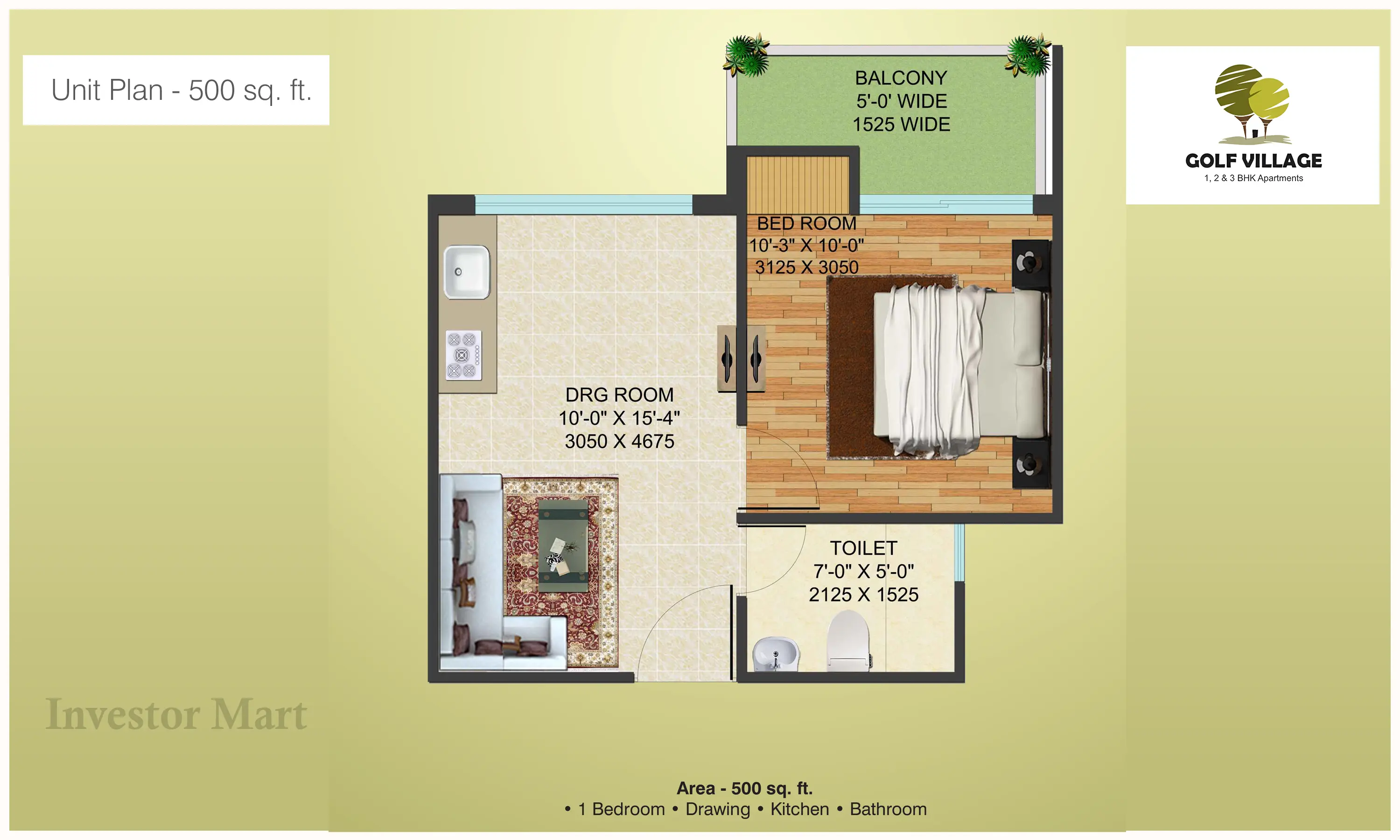 500 Sqft