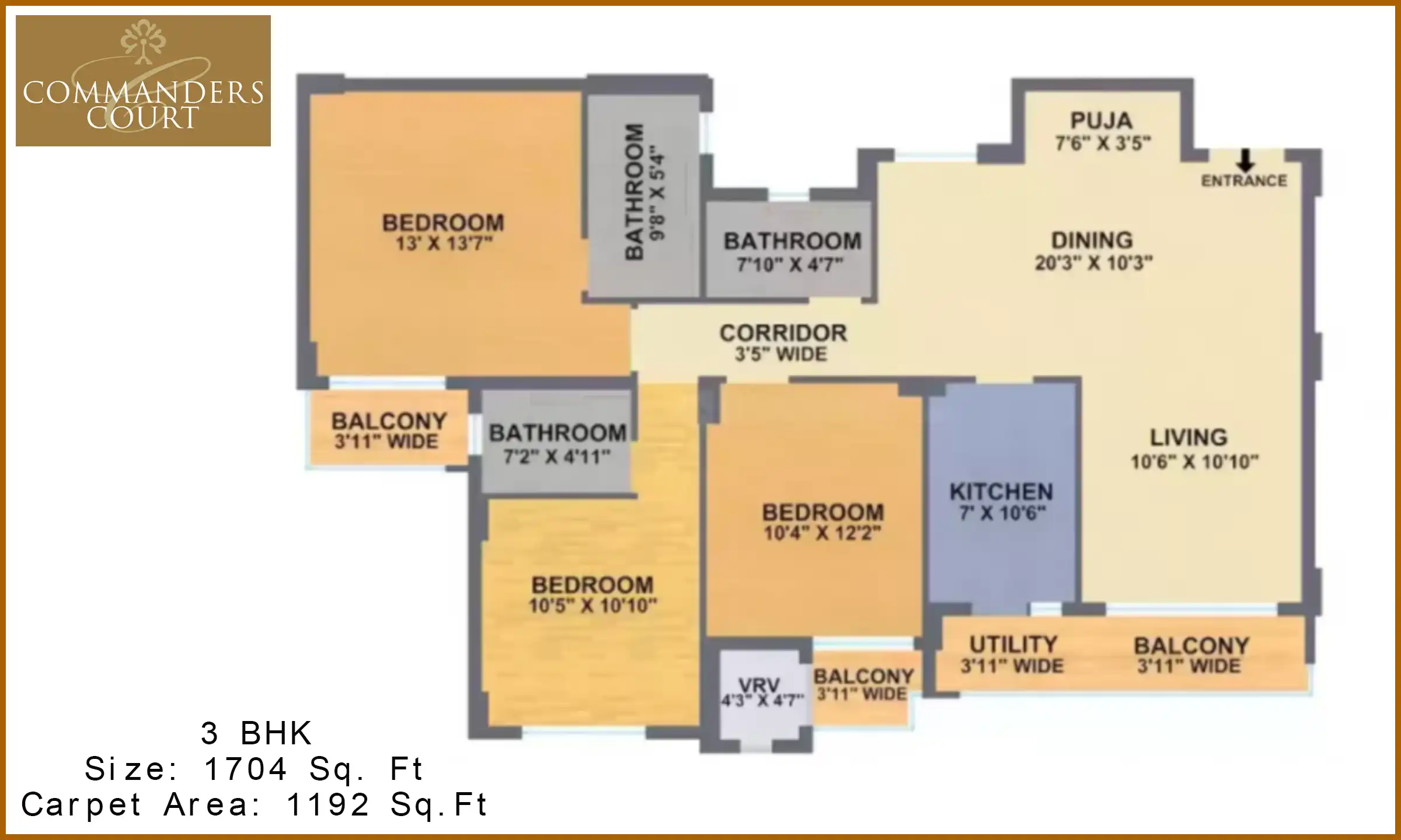 1192 Sqft