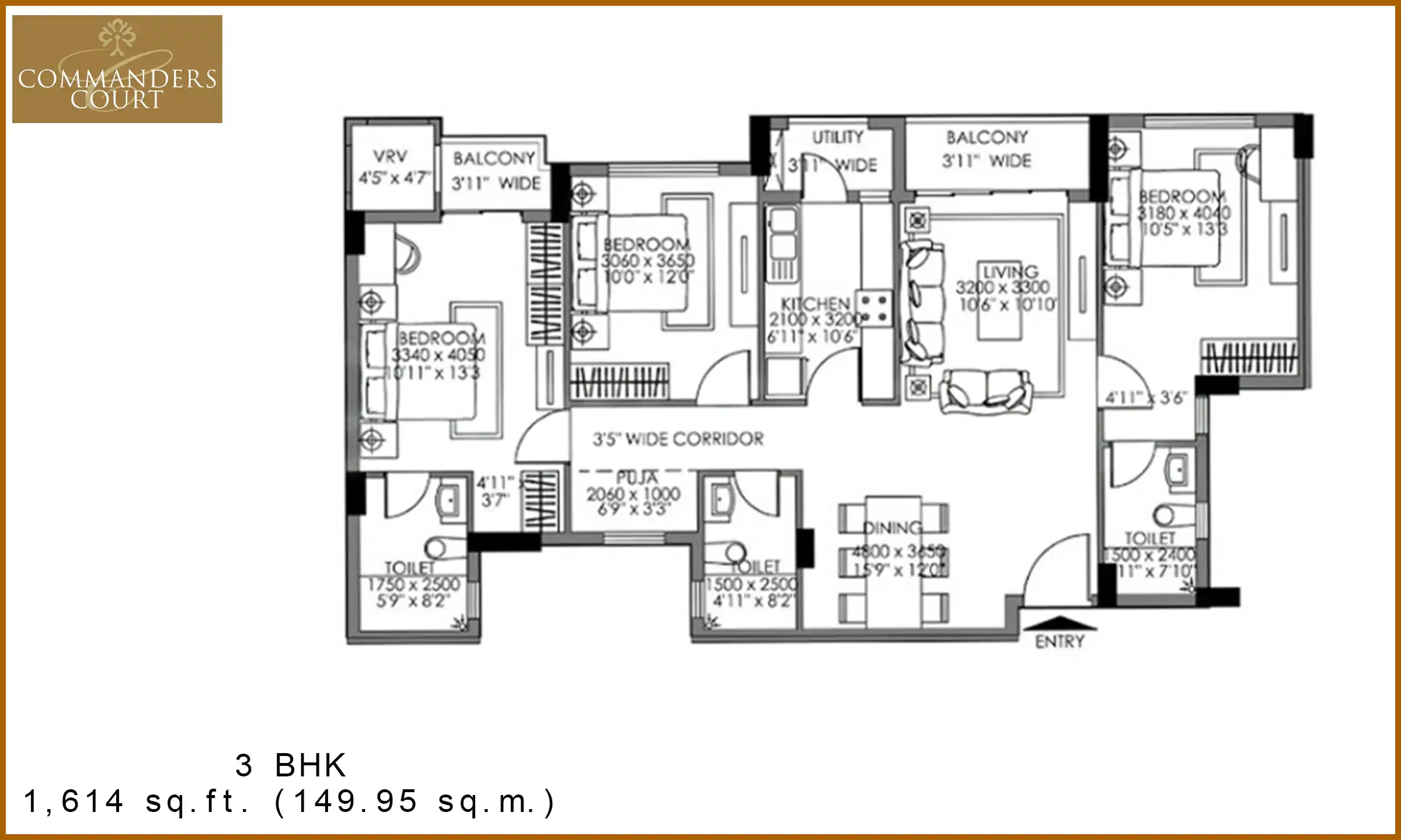 1614 Sqft