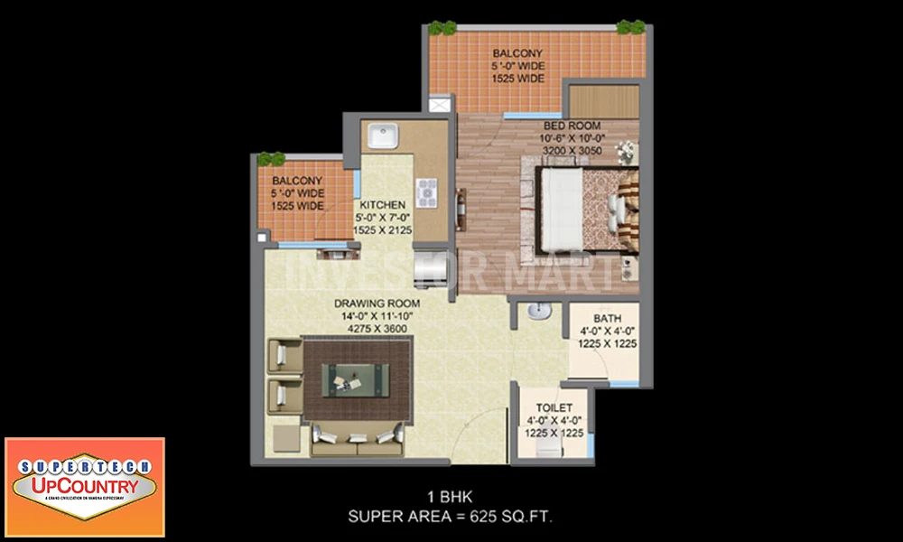 625 Sqft