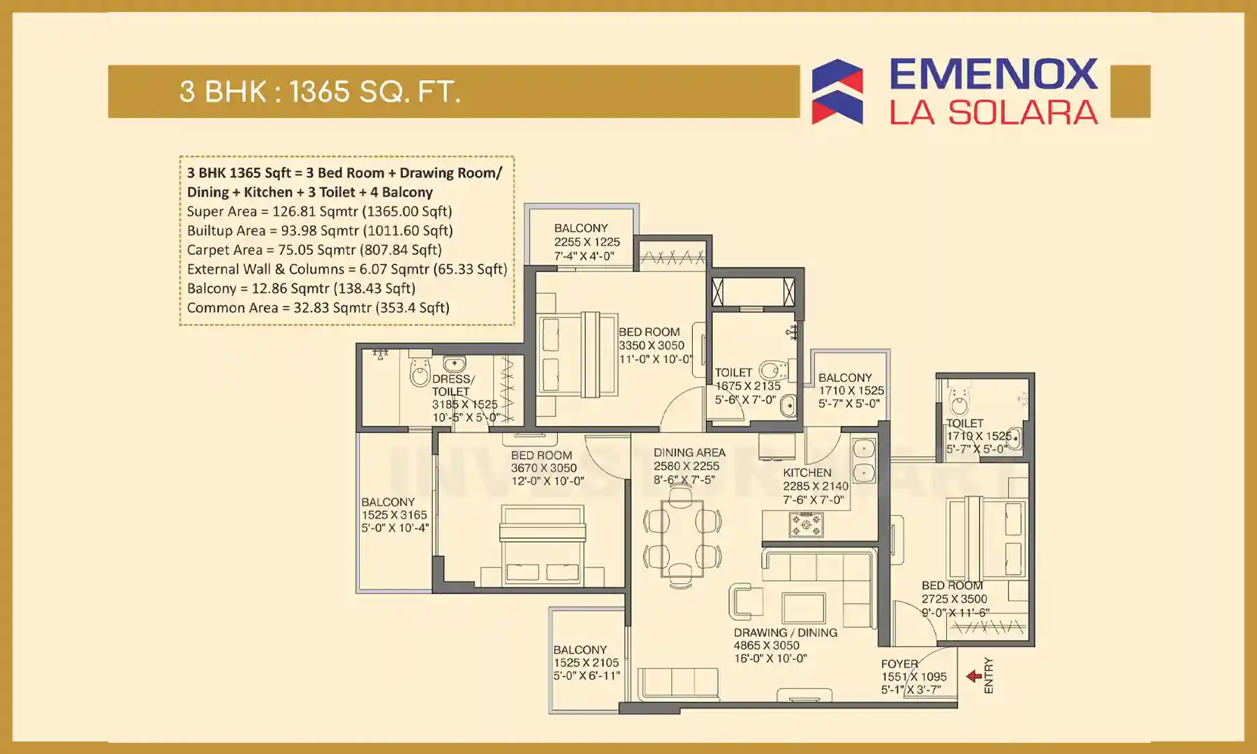 1365 Sqft