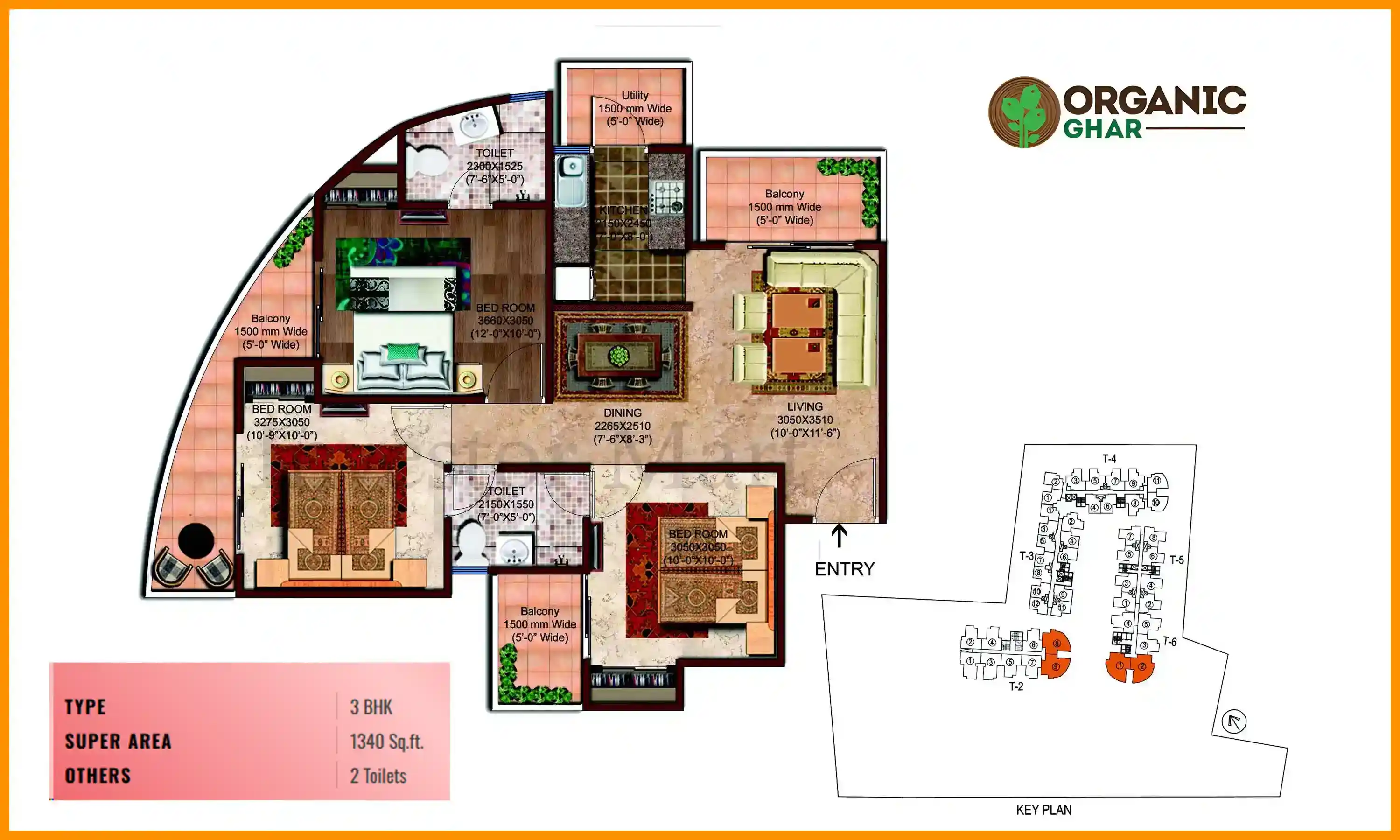 1340 Sqft