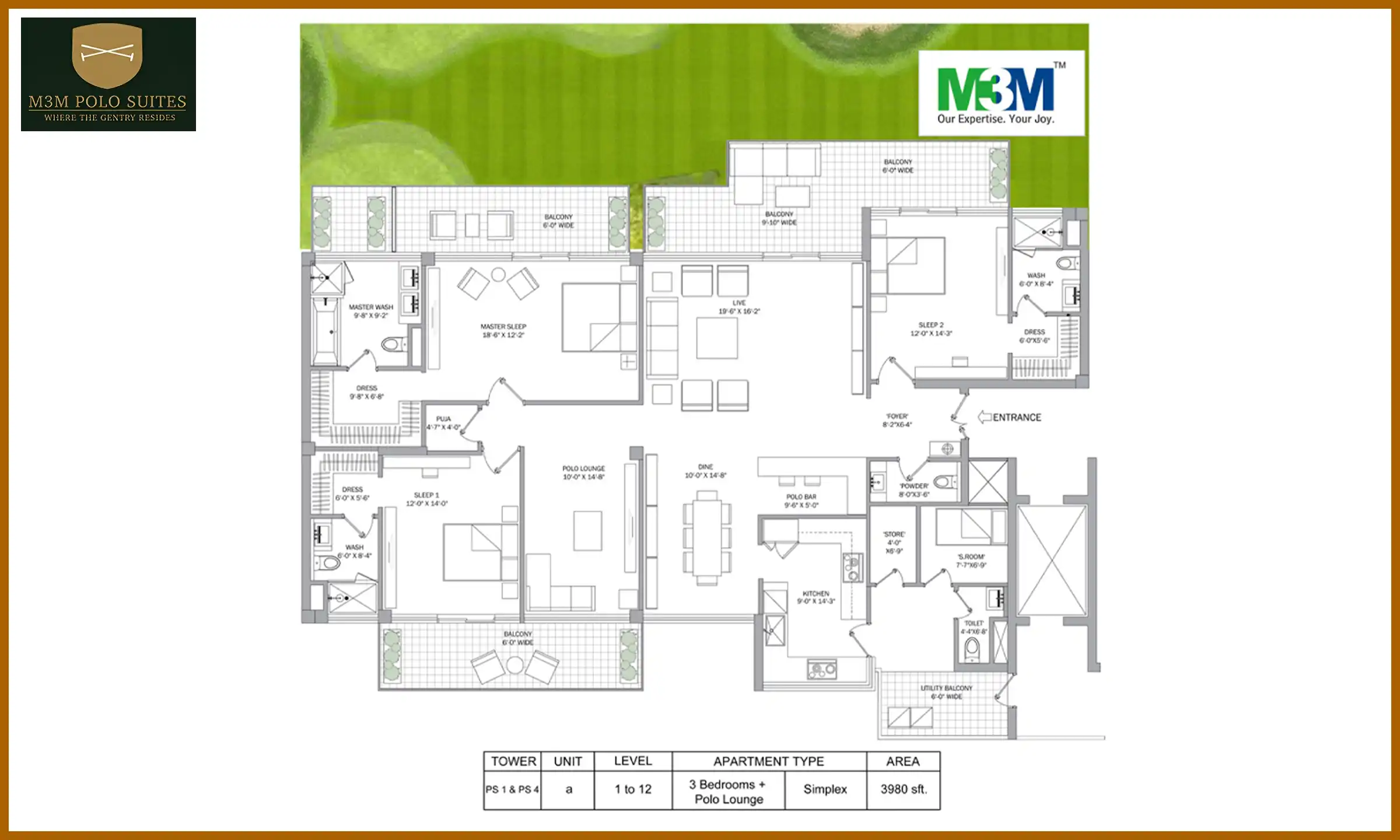 3980 Sqft