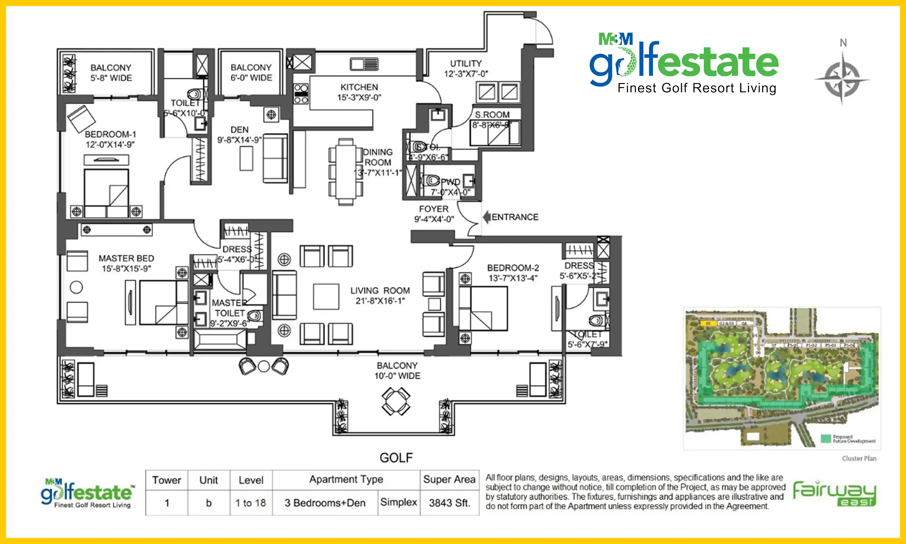 3843 Sqft