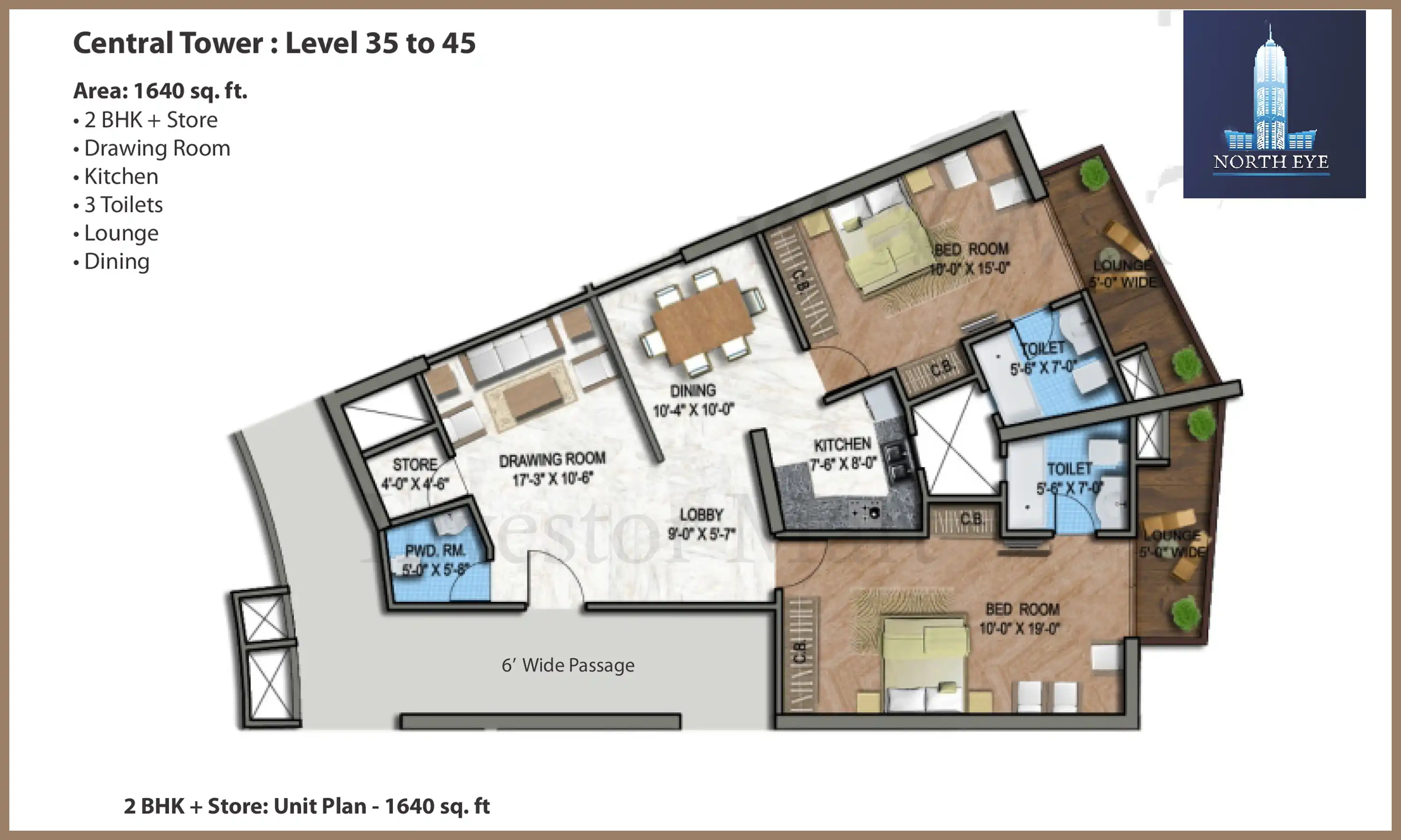1640 Sqft