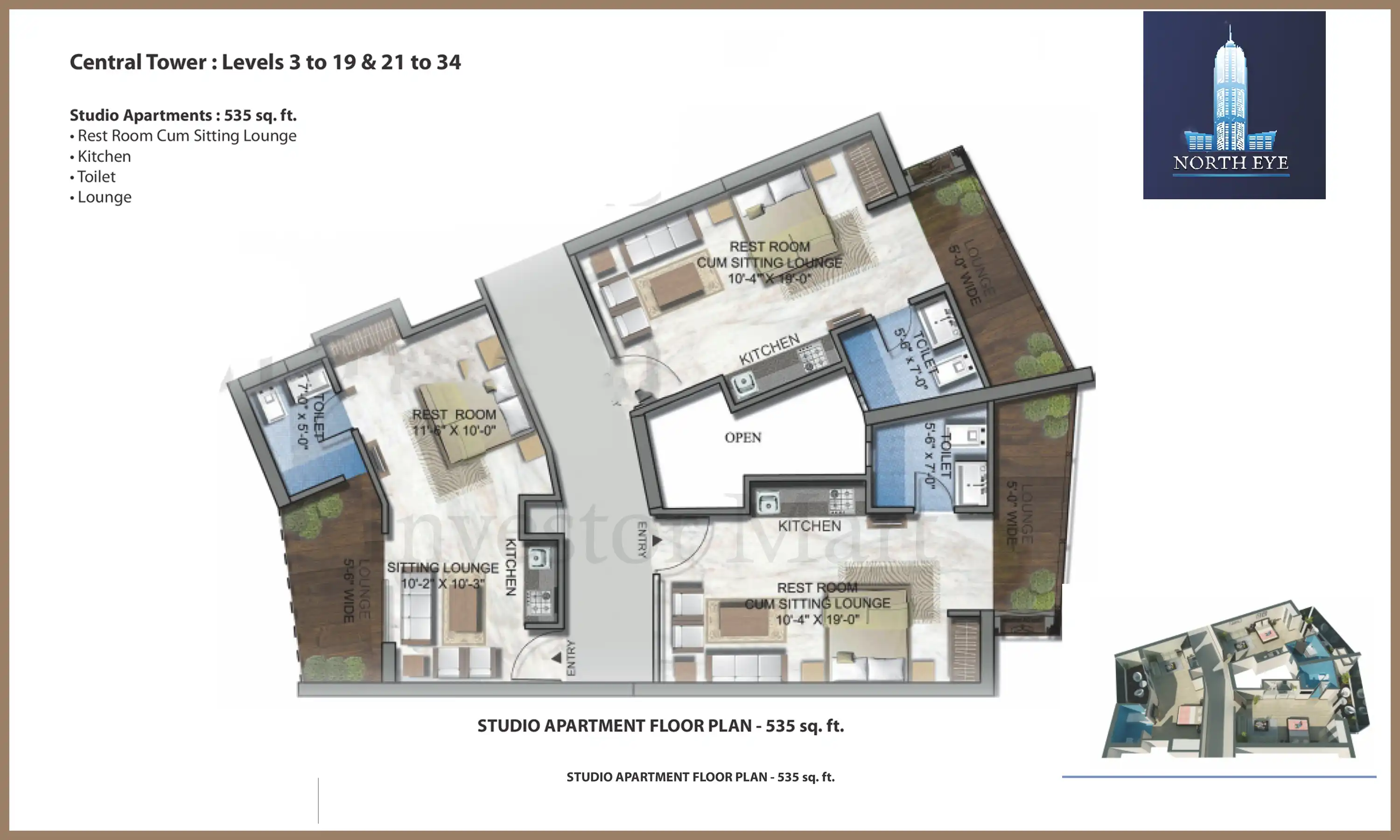 535 Sqft