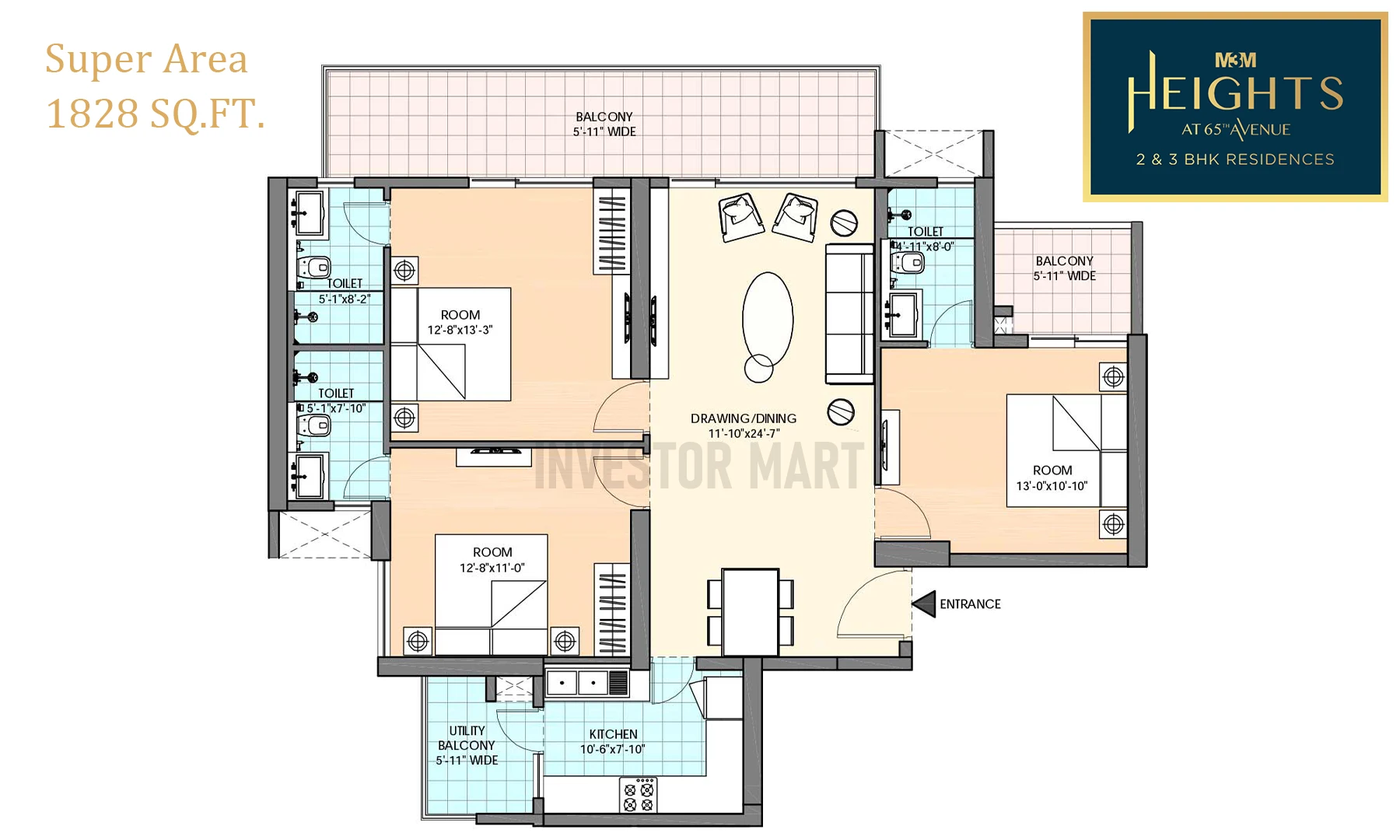 1828 Sqft