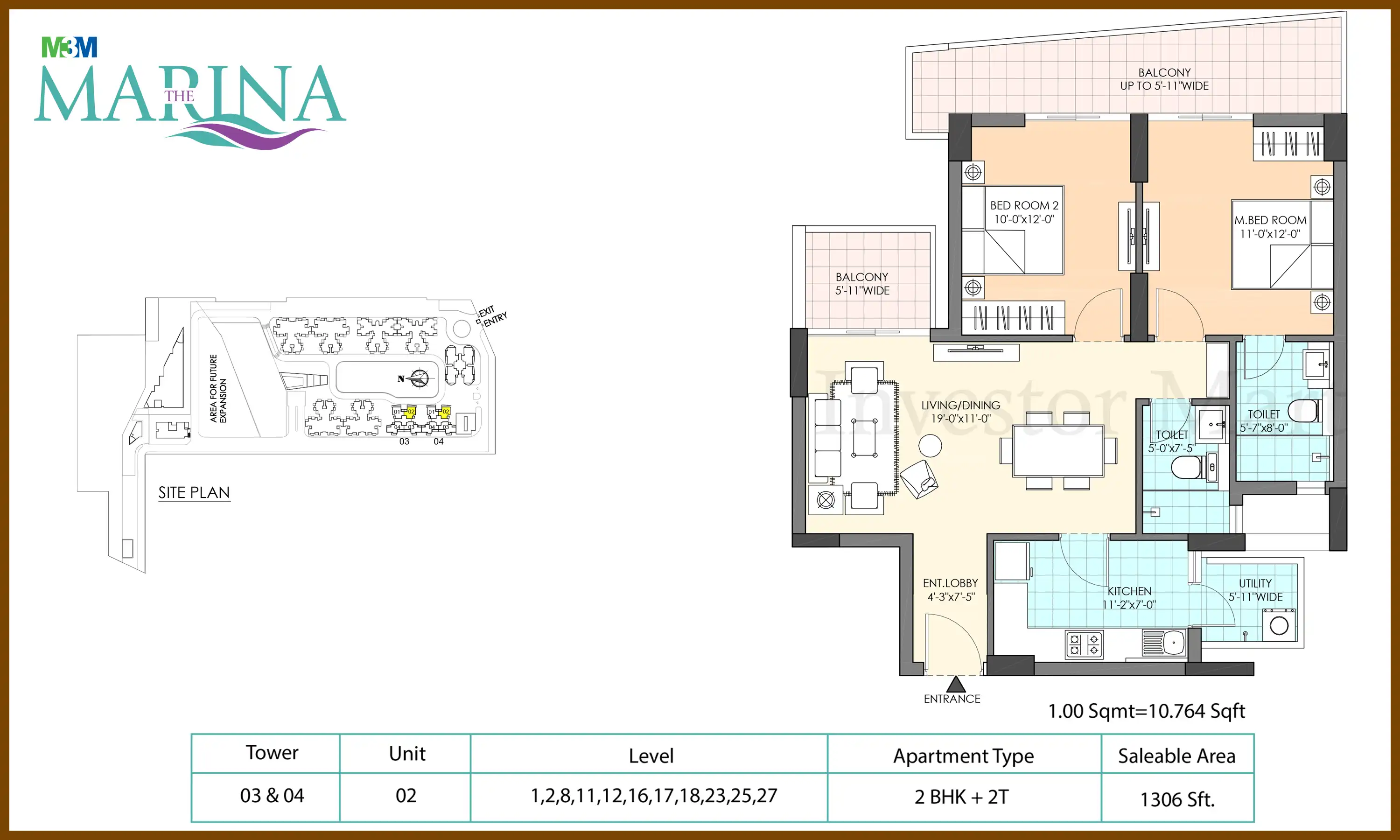 1306 Sqft