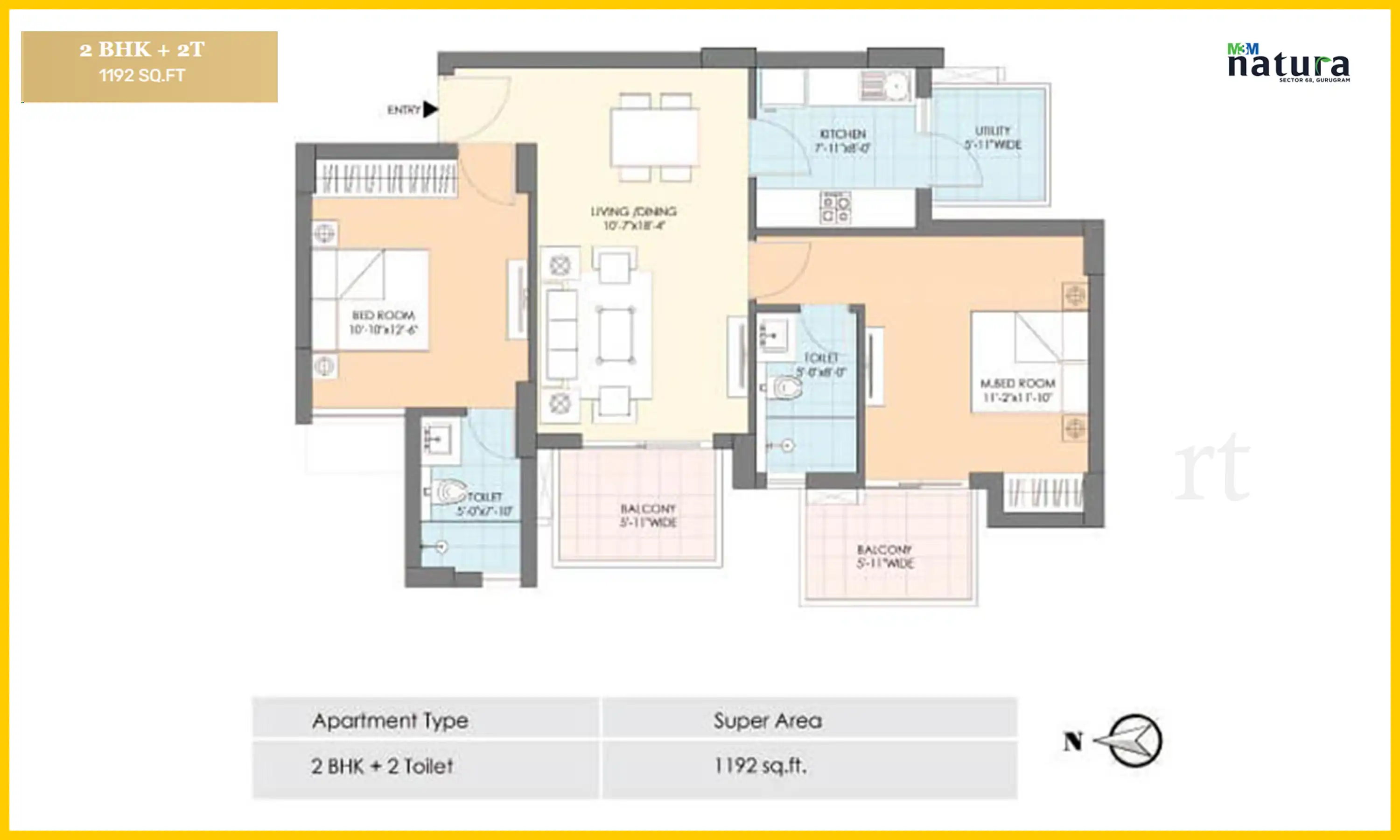 1192 Sqft