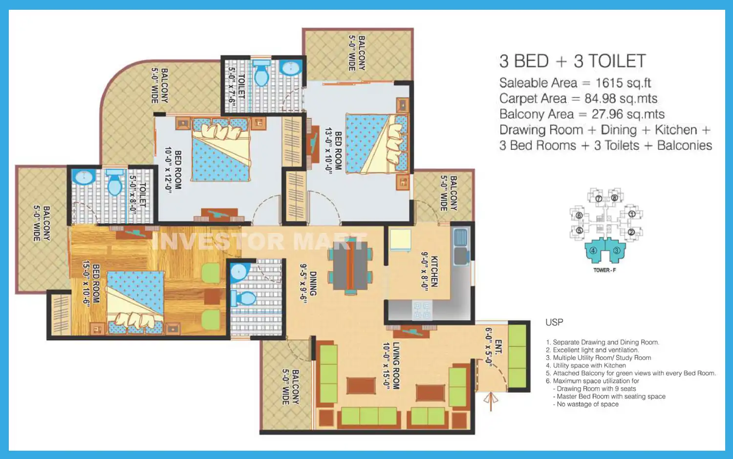 1615 Sqft
